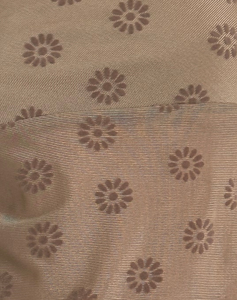 Bistara Top in Daisy Flock Light Brown-Nico Sky