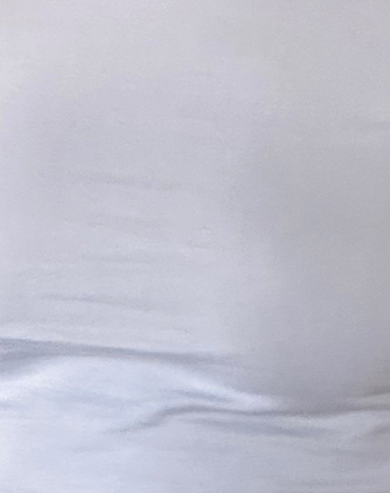 Bitha Top in Powder Blue with Navy Binding-Nico Sky