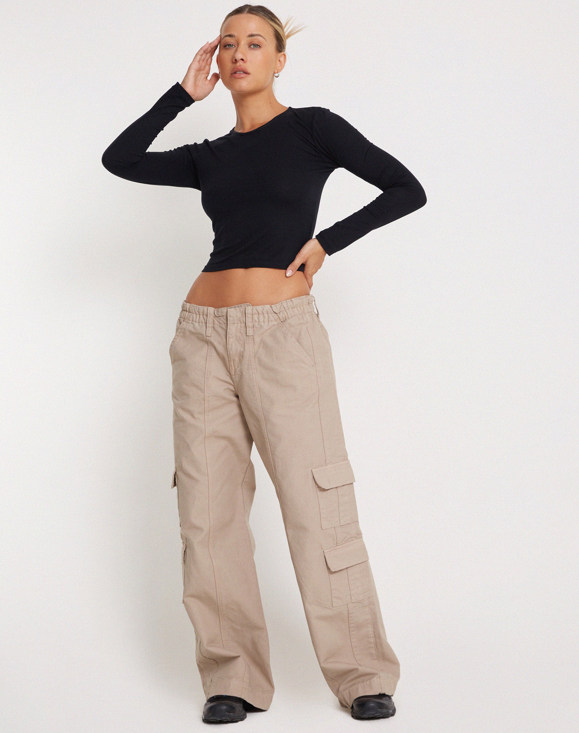 Bon Long Sleeve Top in Black-Nico Sky