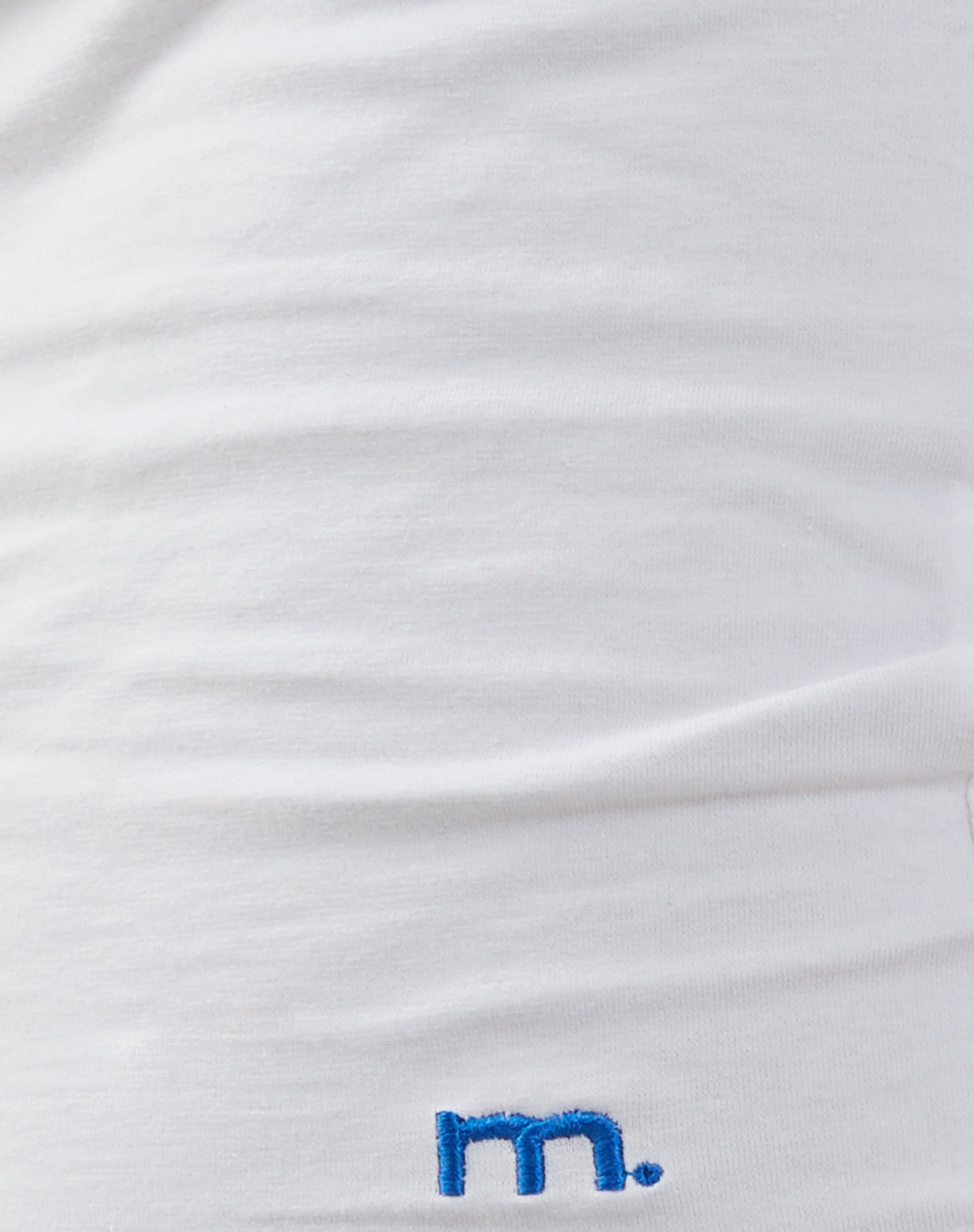 Bonija Long Sleeve Top in White with Cobalt Binding-Nico Sky