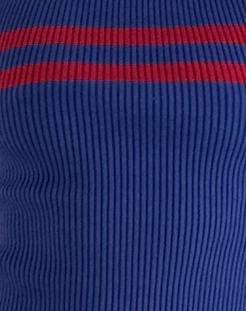 Bonisa Vest in Blue with Red Stripe-Nico Sky