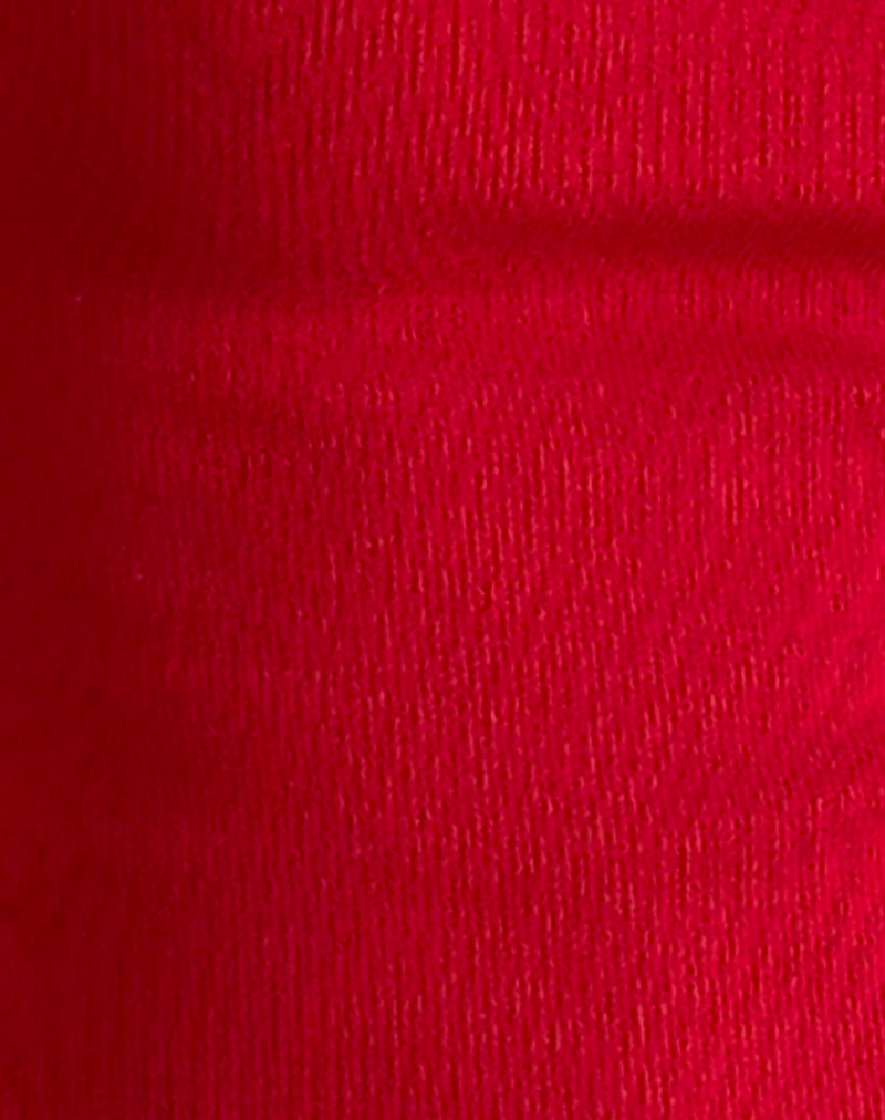 Bovillo Cap Sleeve Top in Adrenaline Red-Nico Sky