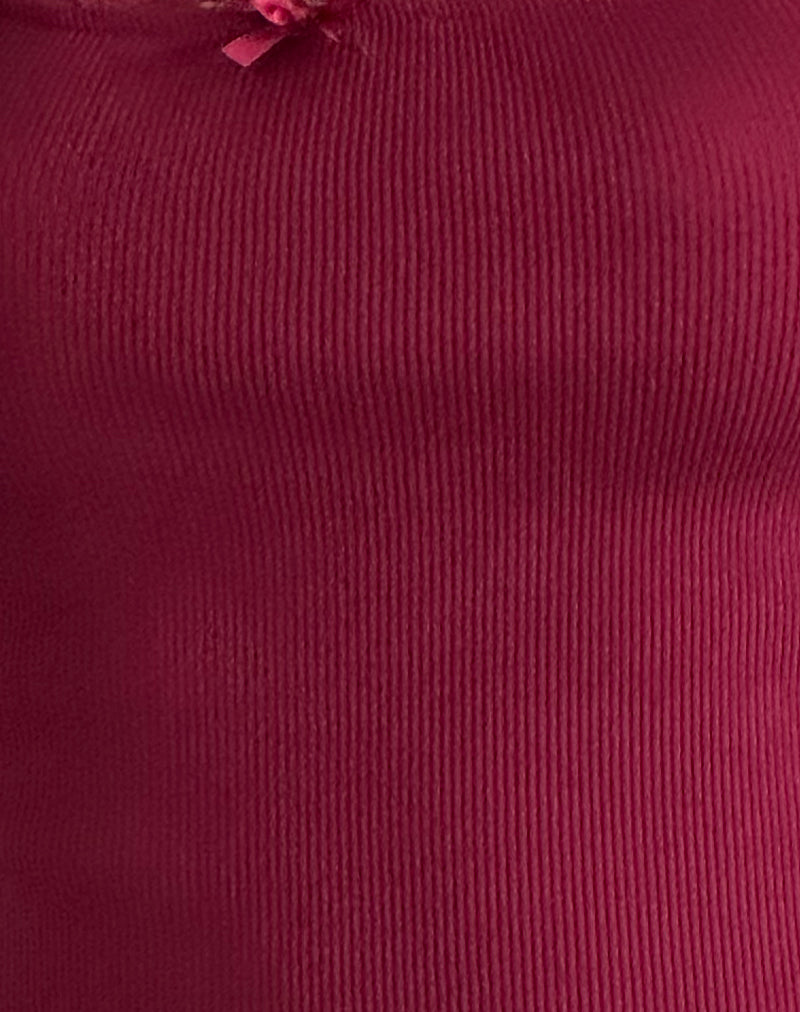 Bovillo Cap Sleeve Top in Burgundy-Nico Sky