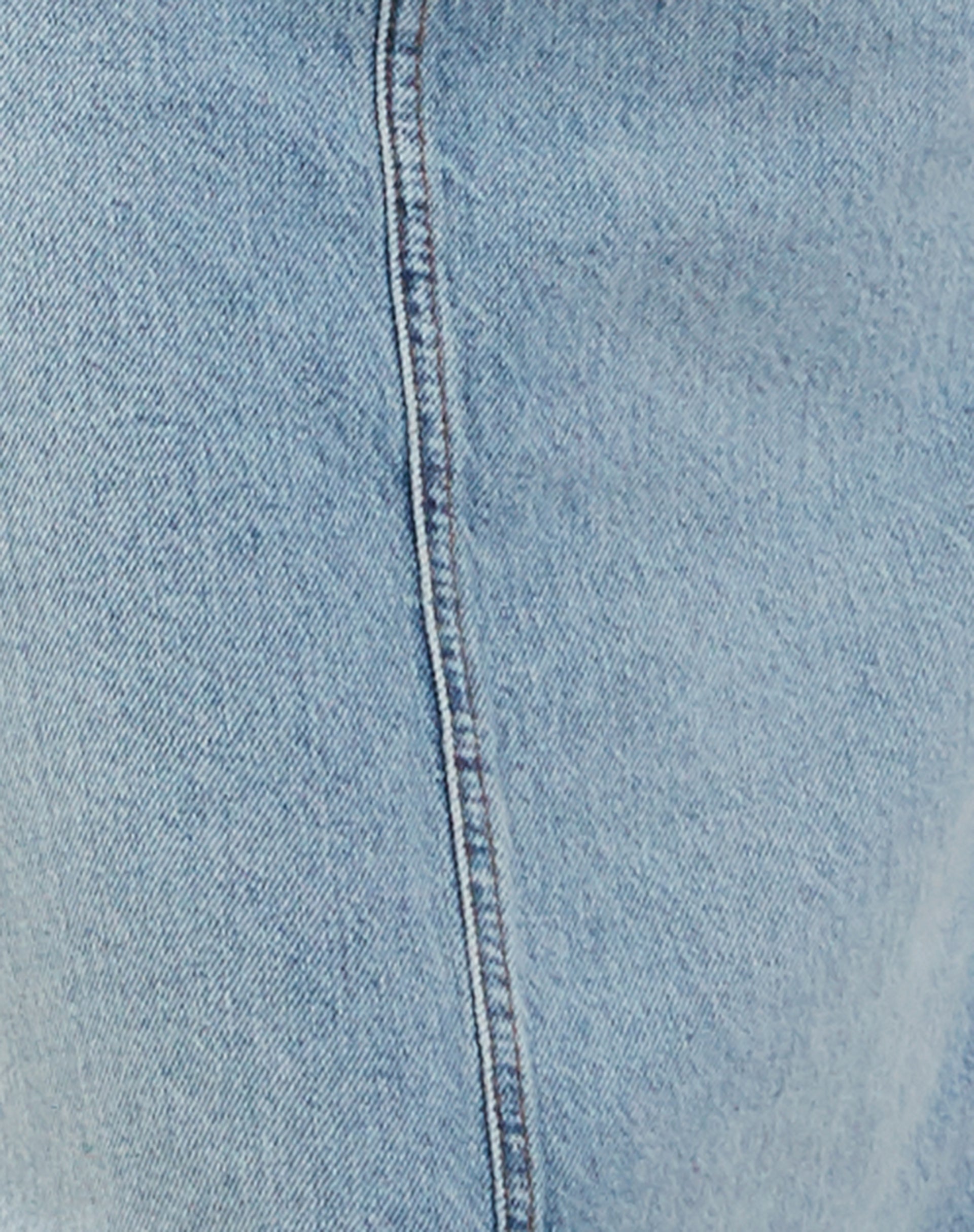Low Rise Denim Maxi Skirt in Bleach Denim-Nico Sky