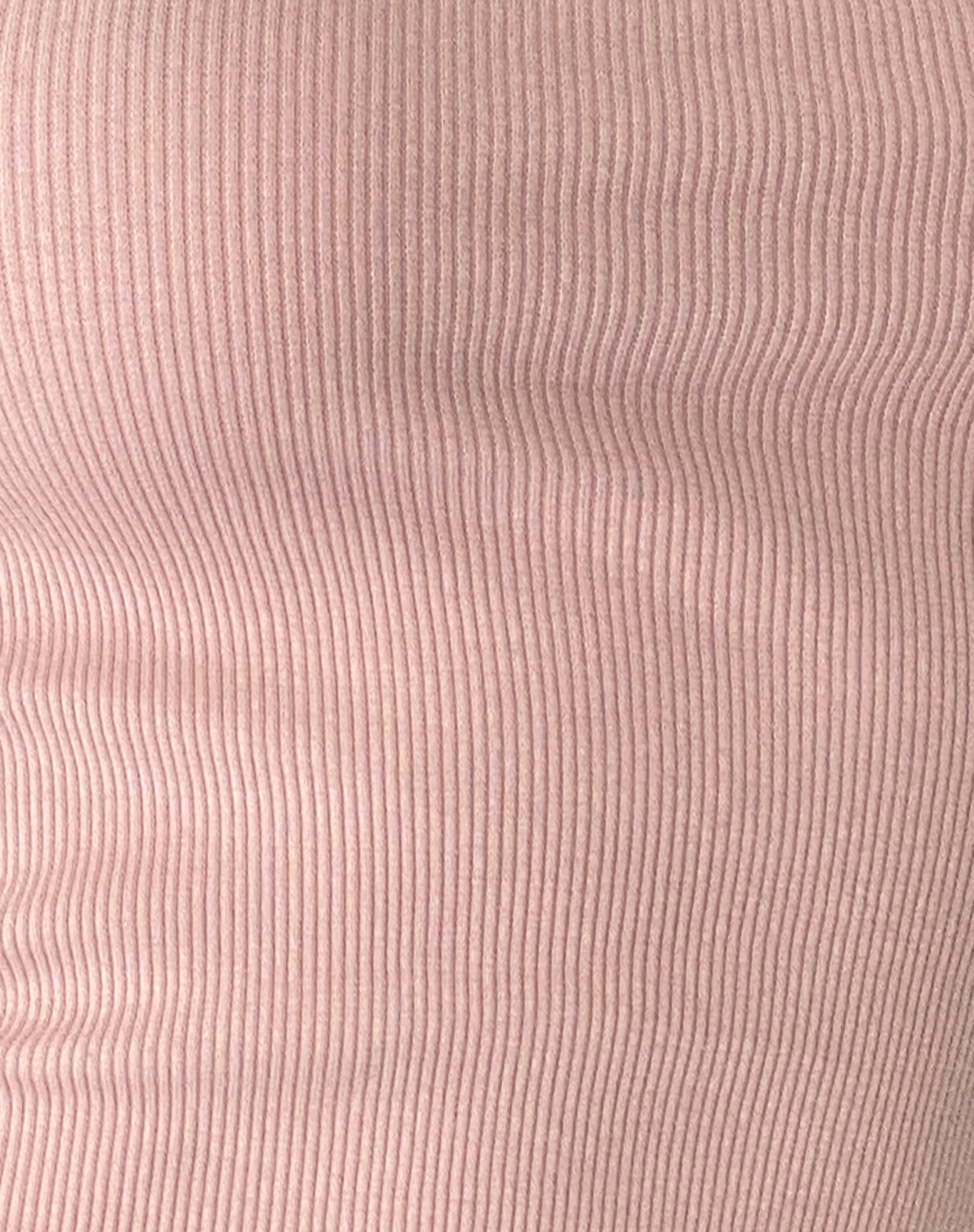 Bovita Long Sleeve Top in Rib Pink-Nico Sky