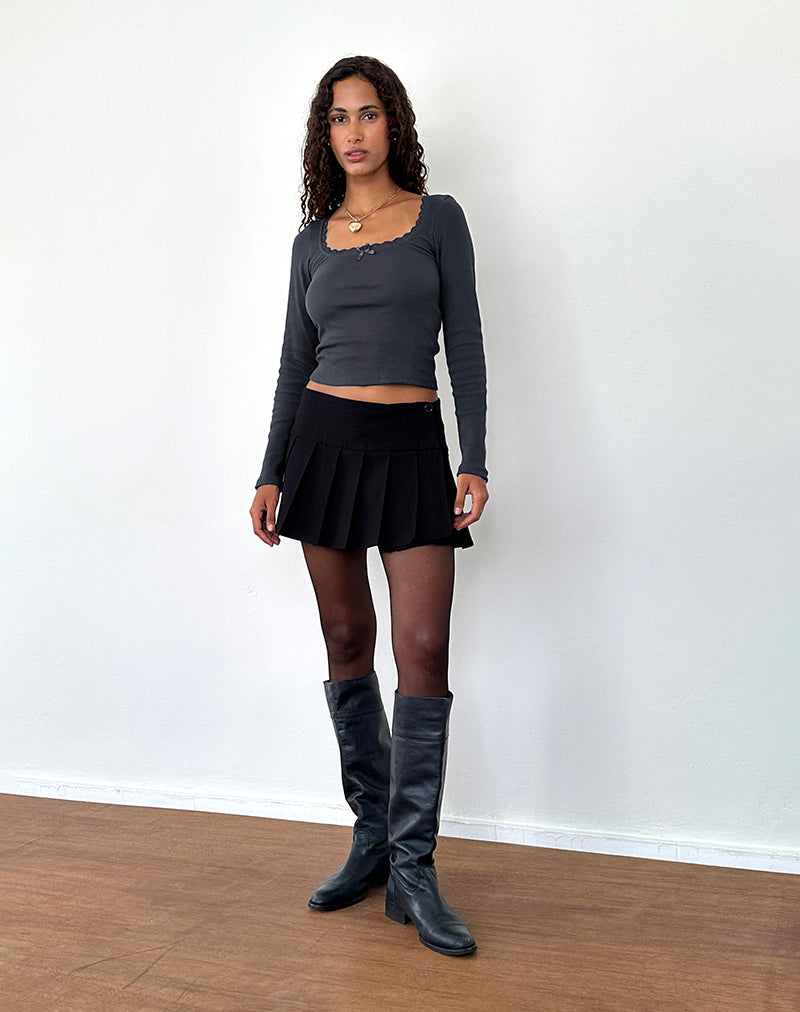 Bovita Long Sleeve Top in Ocean Storm-Nico Sky