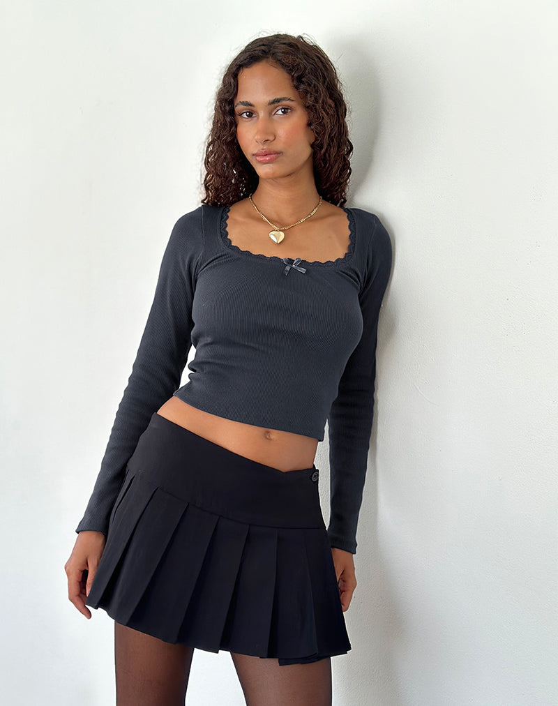 Bovita Long Sleeve Top in Ocean Storm-Nico Sky