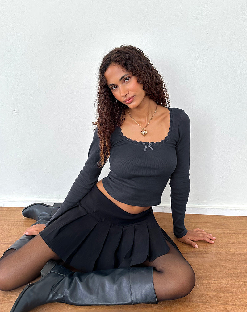 Bovita Long Sleeve Top in Ocean Storm-Nico Sky