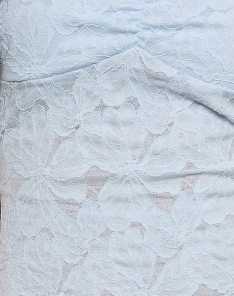 Brando Cami Top in Zinnia Lace Blue-Nico Sky