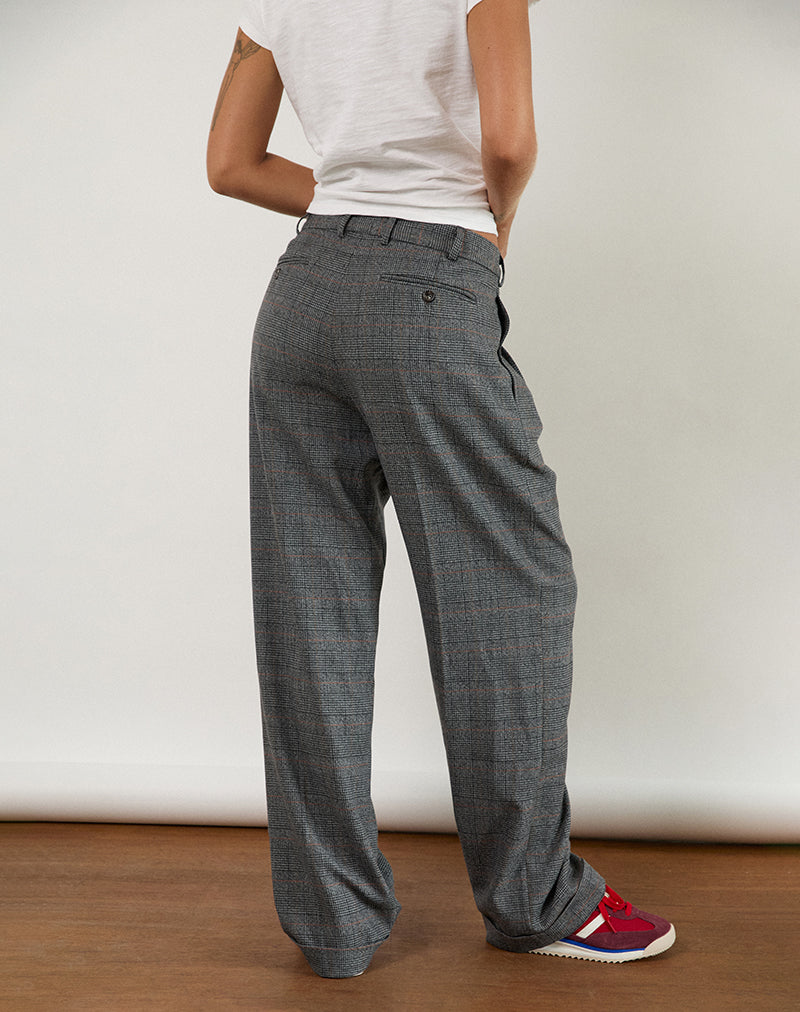Brayden Trouser in Tailoring Grey Check-Nico Sky