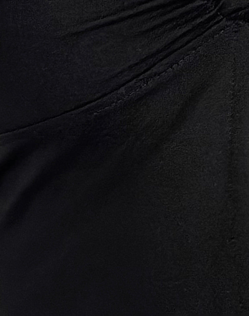 Brea Hardware Butterfly Top in Rayon Jersey Black-Nico Sky