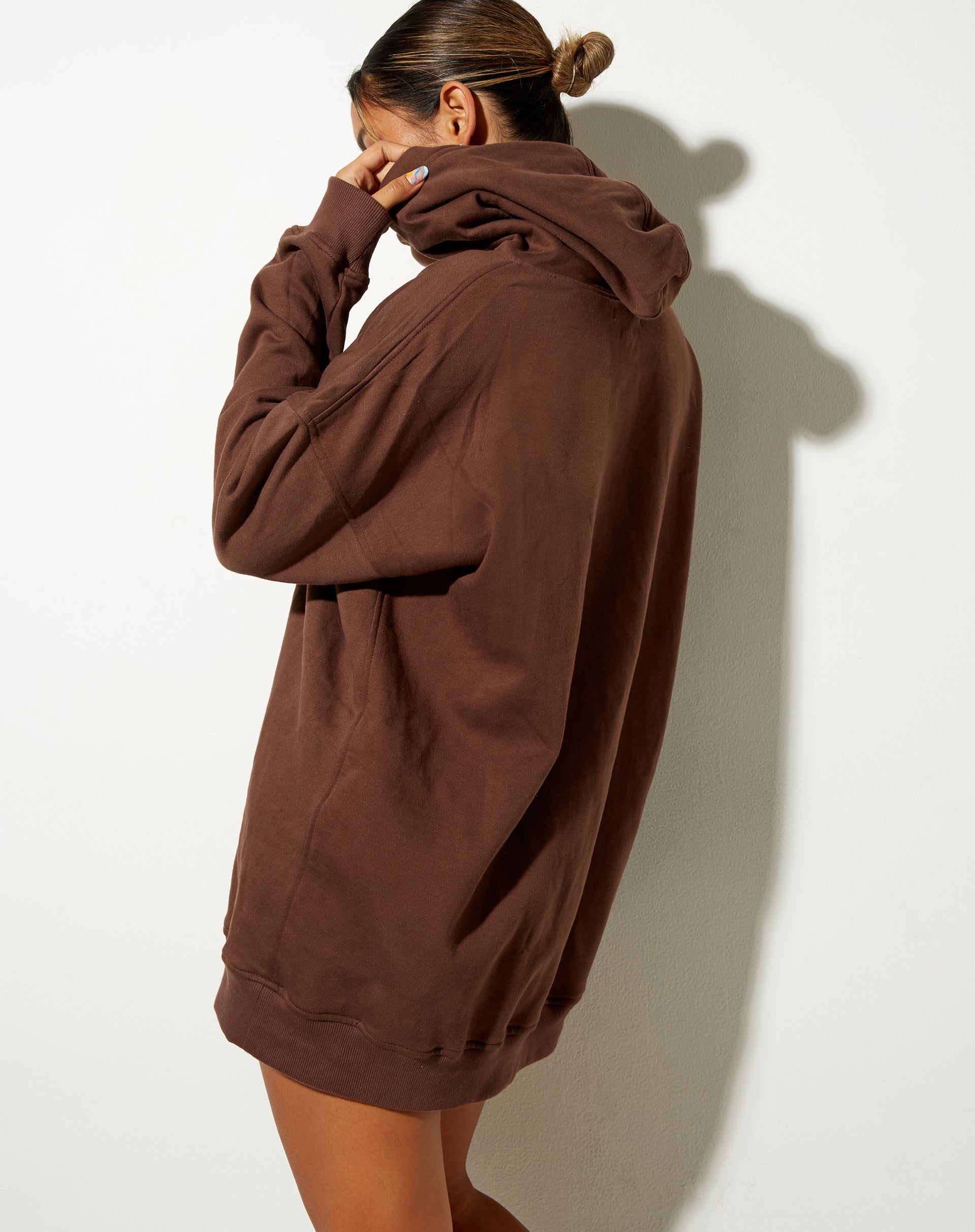 Bren Hoodie in Deep Mahogany Cherub L'Amour Label Embro-Nico Sky