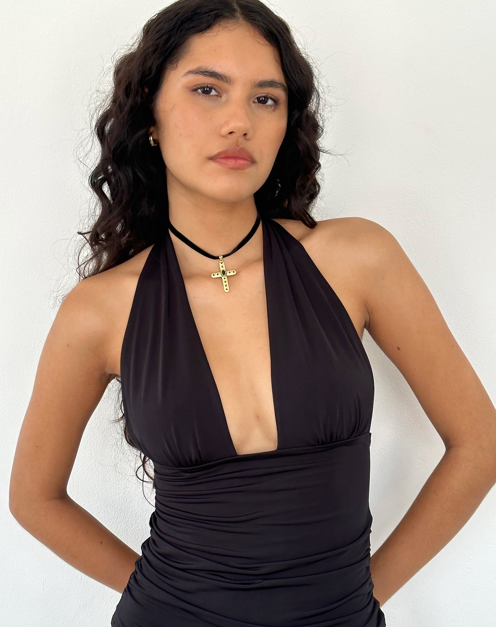 Brooklyn Cross Choker Necklace by Gemini Jewels-Nico Sky