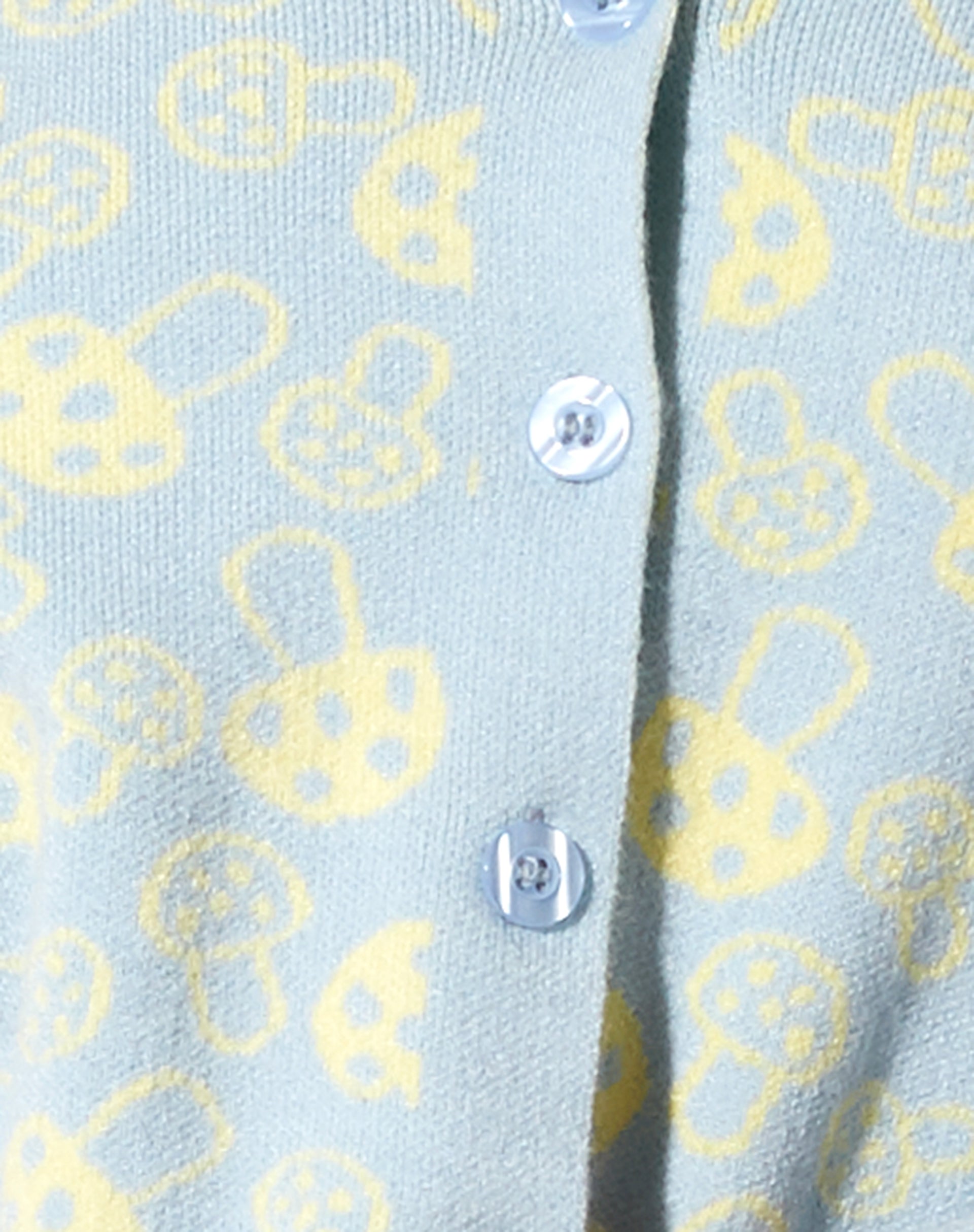 Bufo Cardigan in Baby Shroom Blue and Yellow-Nico Sky