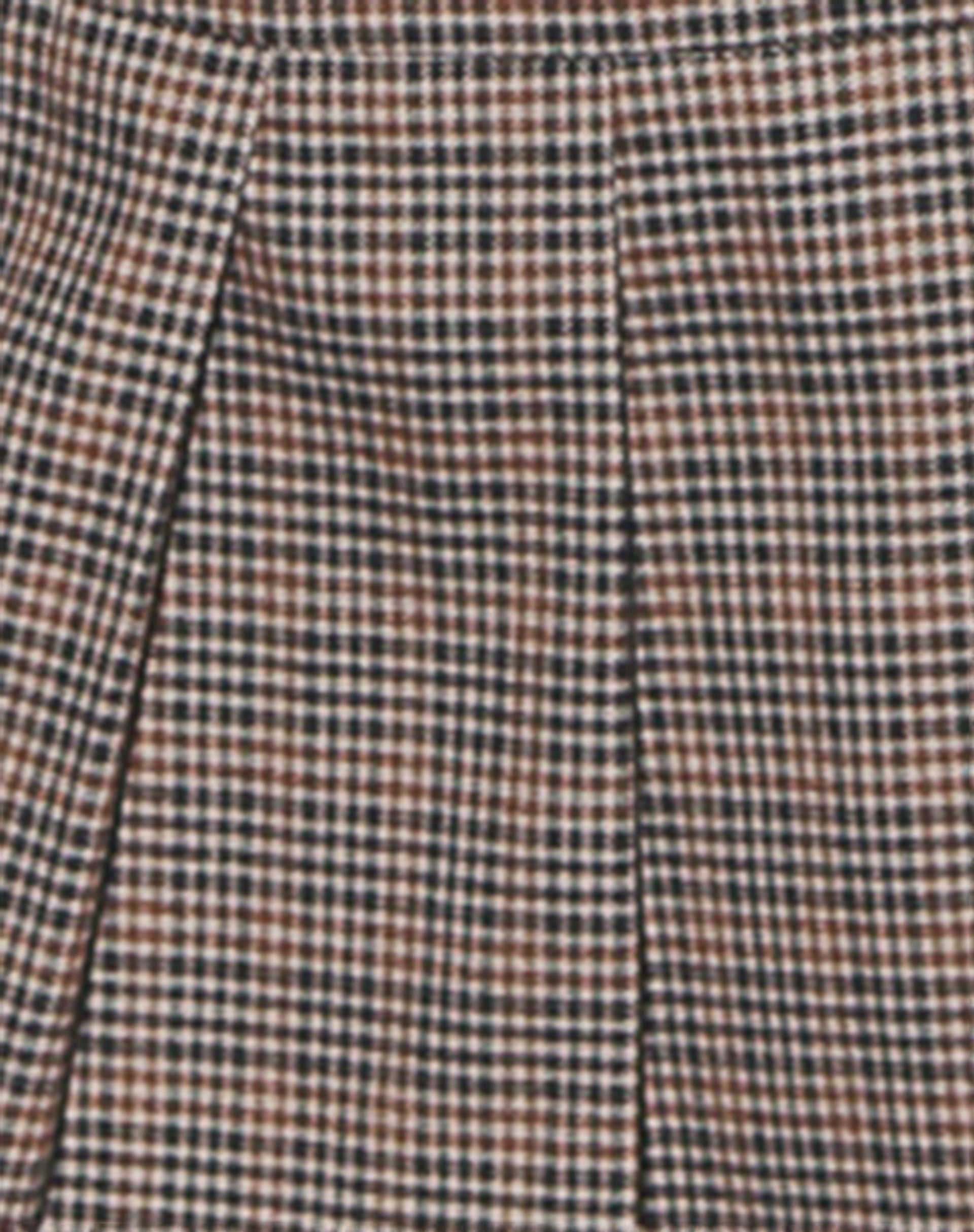 Casini Pleated Micro Skirt in Micro Check Brown-Nico Sky