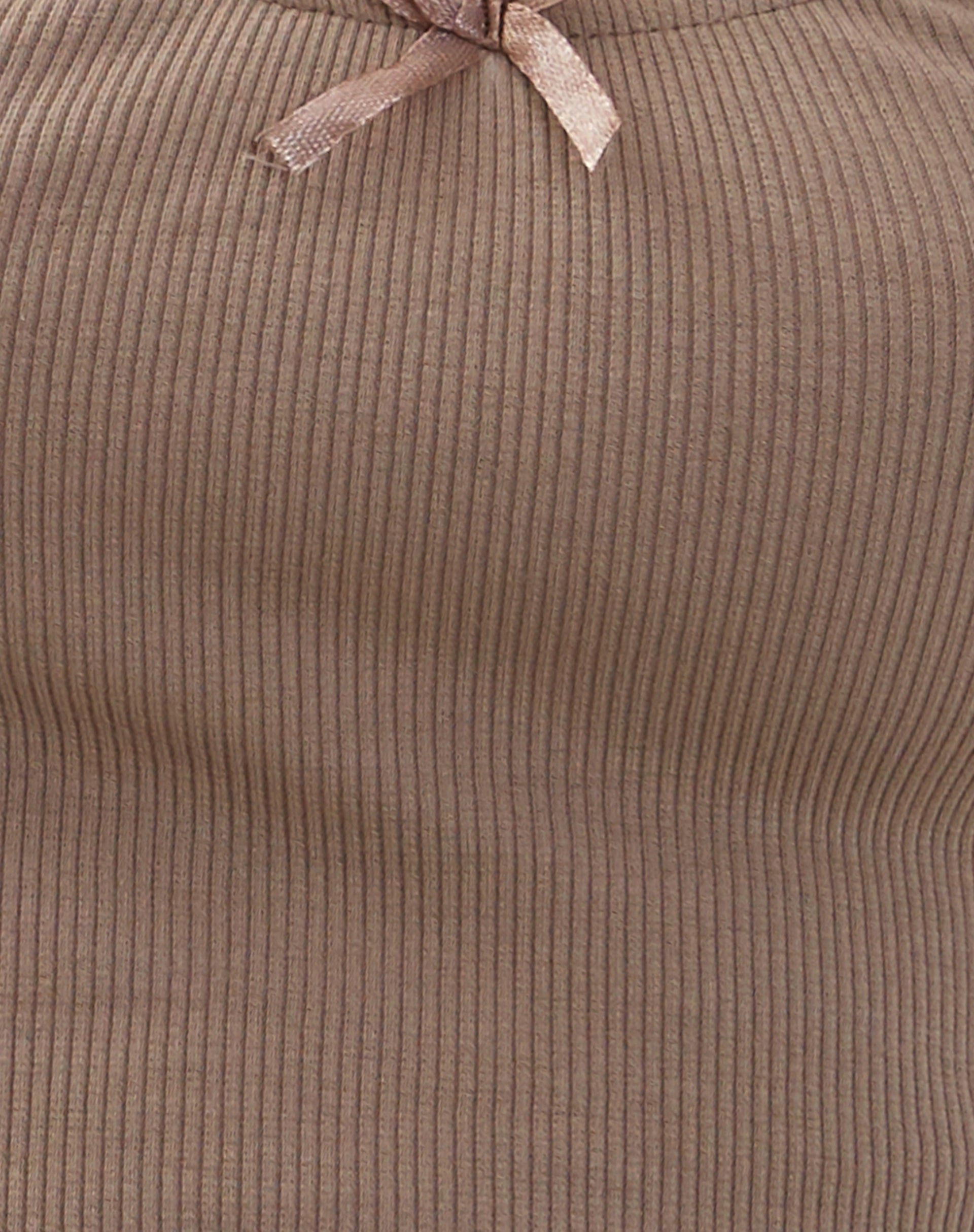 Carillo Lace Trim Vest Top in Coffee-Nico Sky