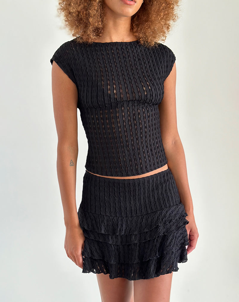 Nova Top in Crinkle Jet Black-Nico Sky