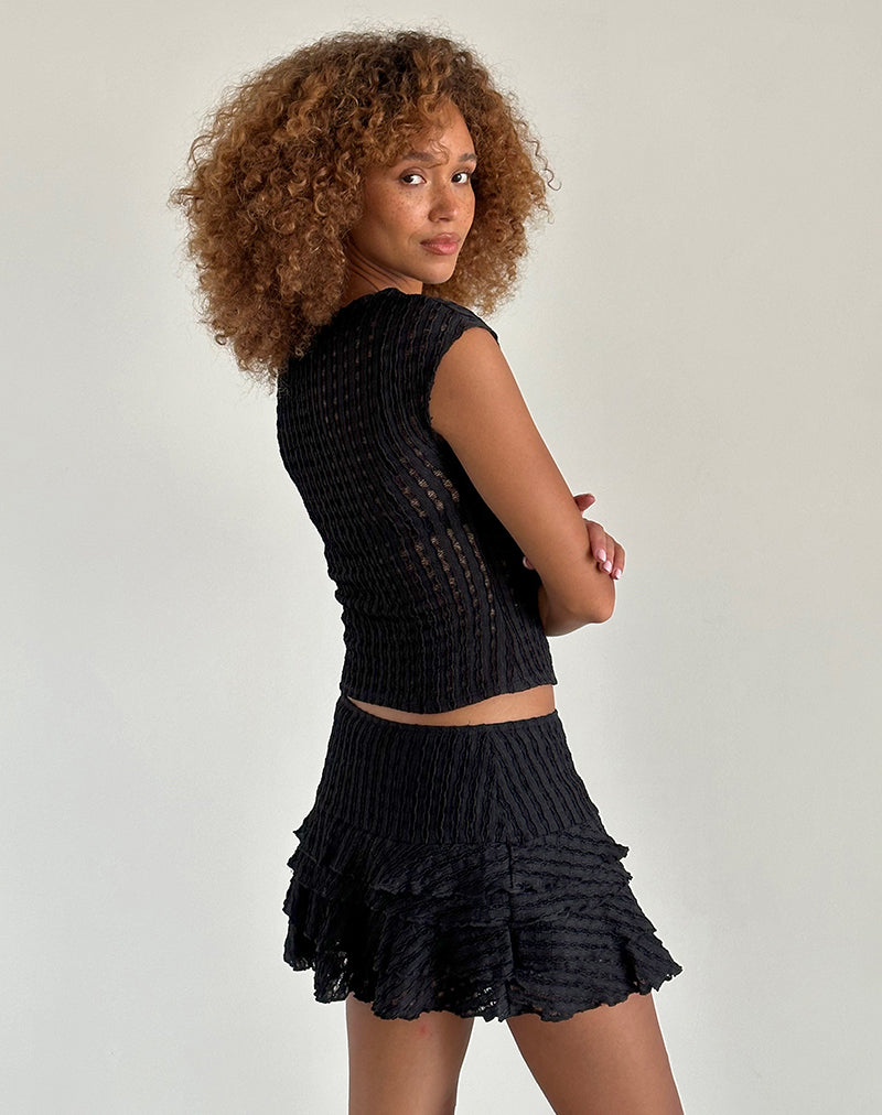 Nova Top in Crinkle Jet Black-Nico Sky