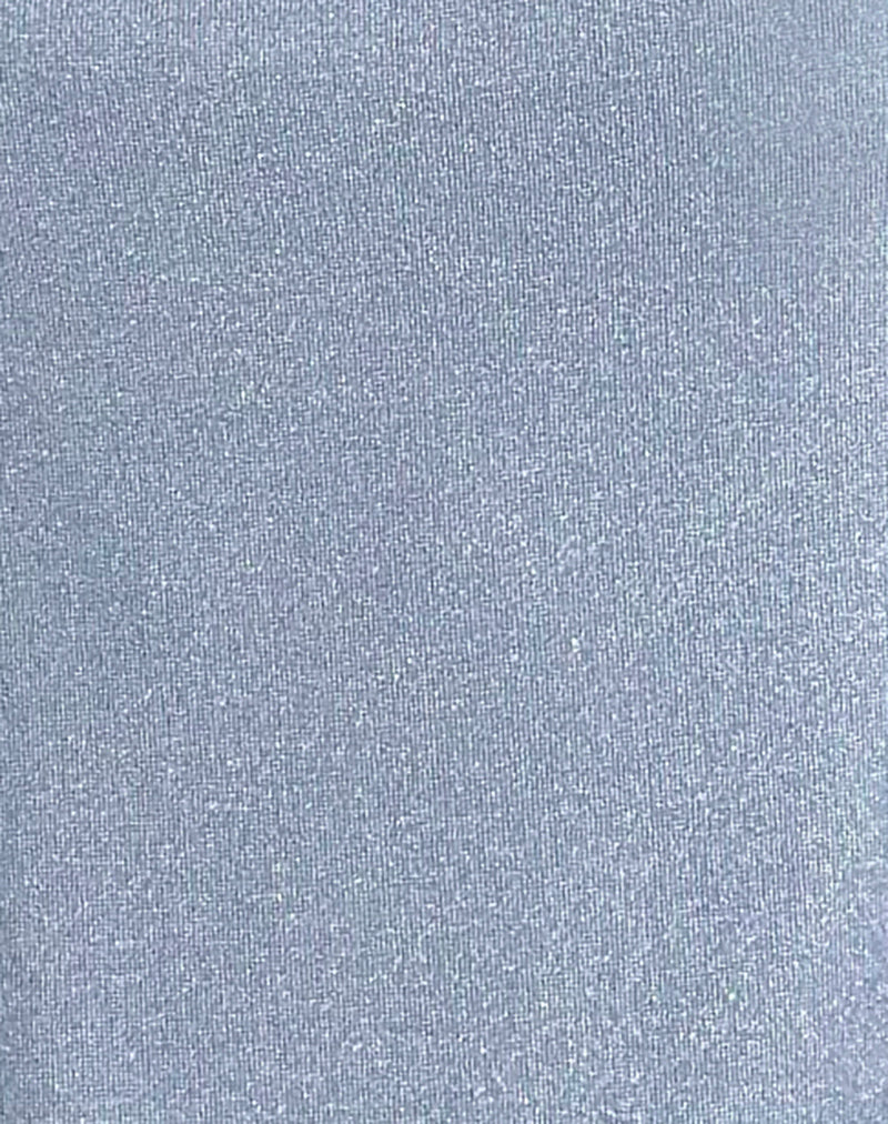 Carola Cut Out Arms Mini Dress in Shimmer Blue-Nico Sky