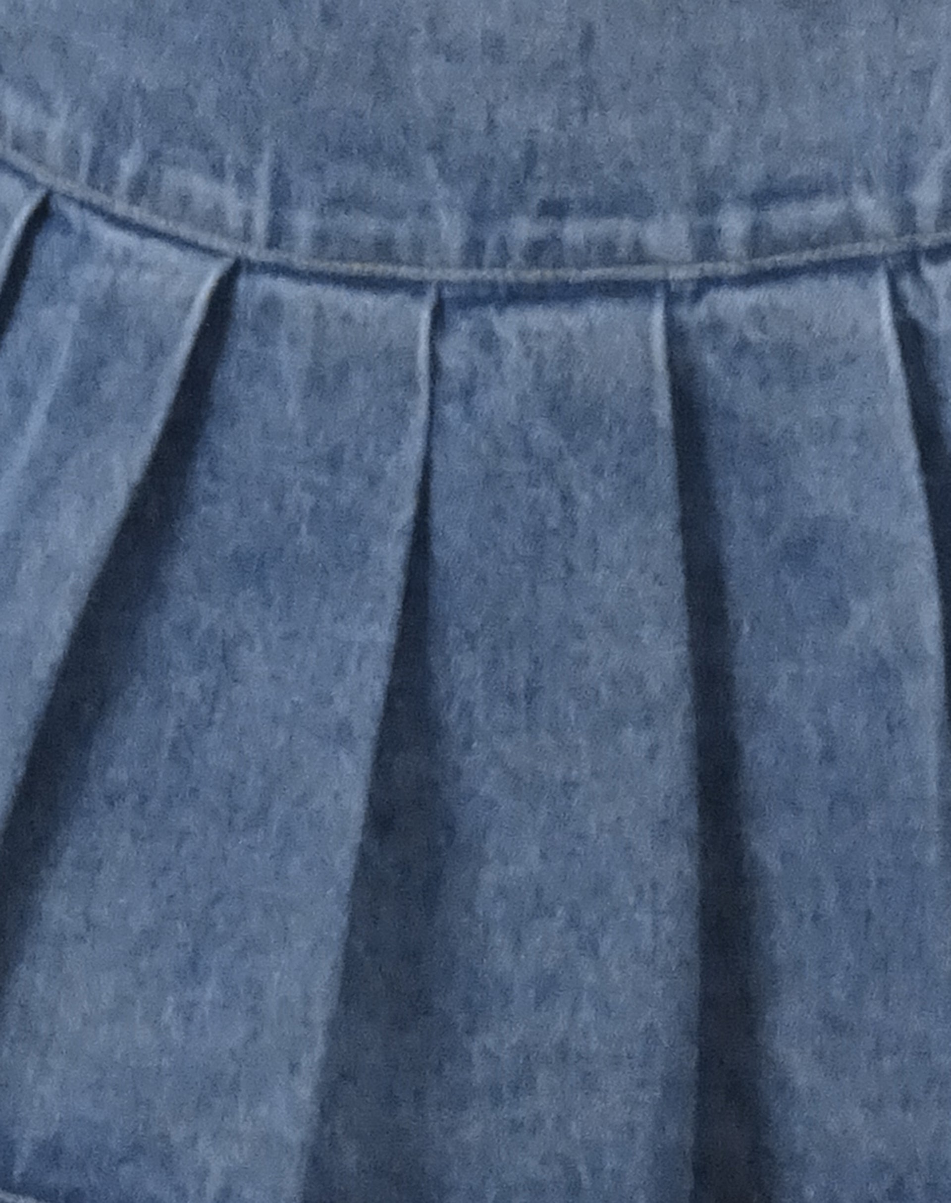 Castari Denim Pleated Mini Skirt in Acid Blue-Nico Sky