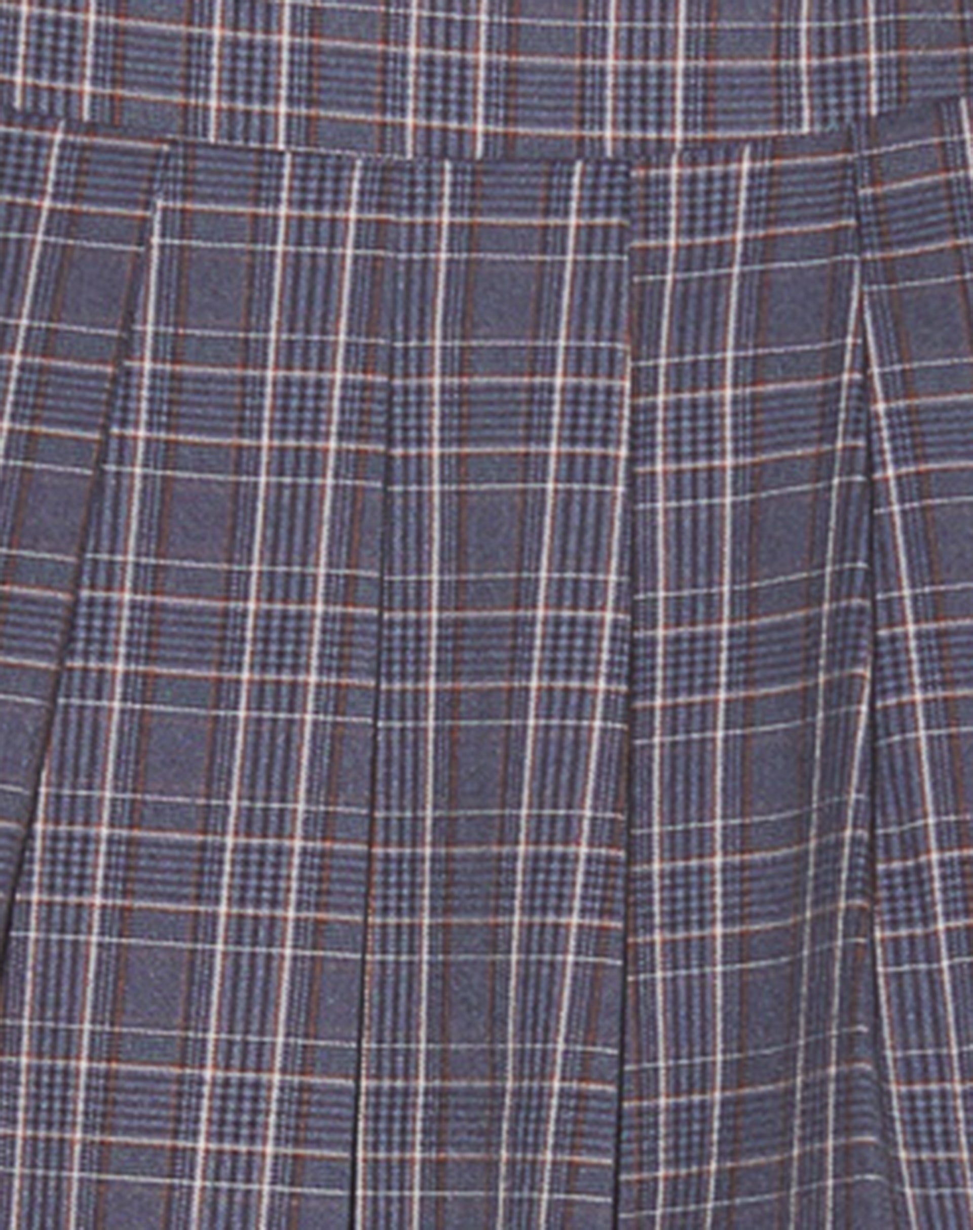 Catelyn Pleated Midi Skirt in Navy Check-Nico Sky