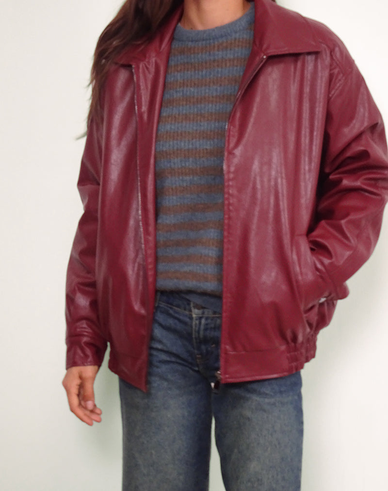 Cavita Jacket in Burgundy-Nico Sky