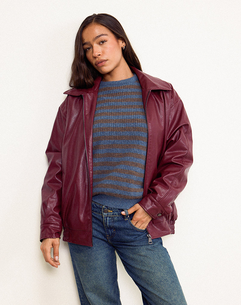 Cavita Jacket in Burgundy-Nico Sky