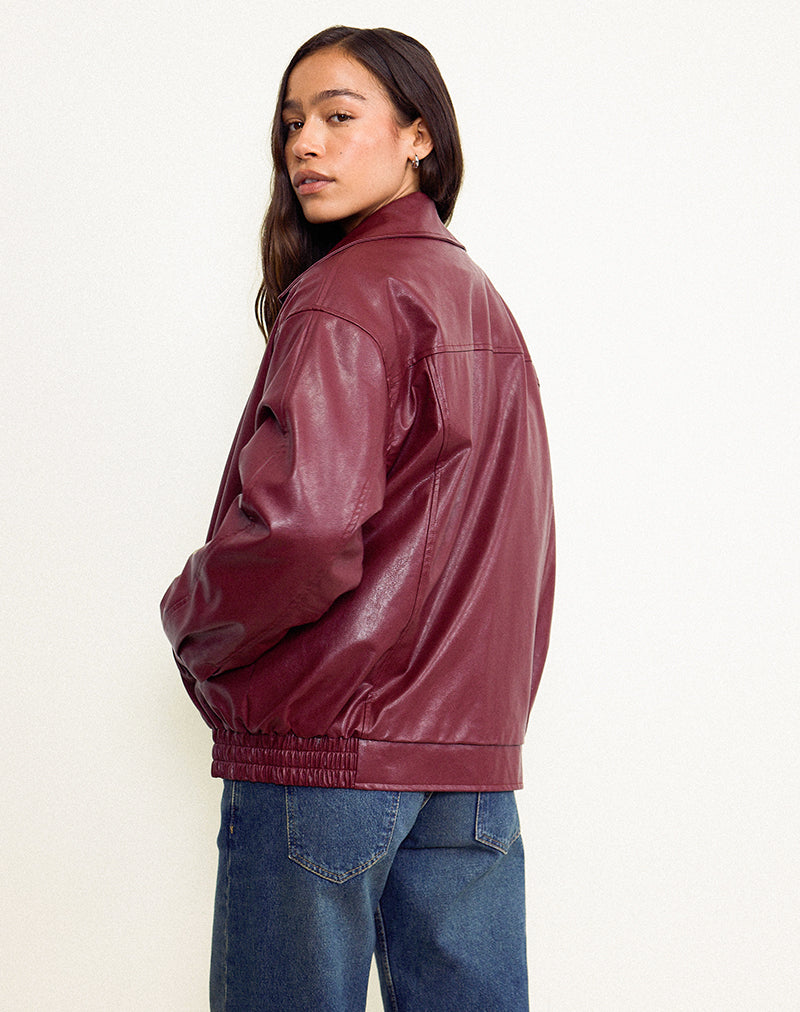 Cavita Jacket in Burgundy-Nico Sky