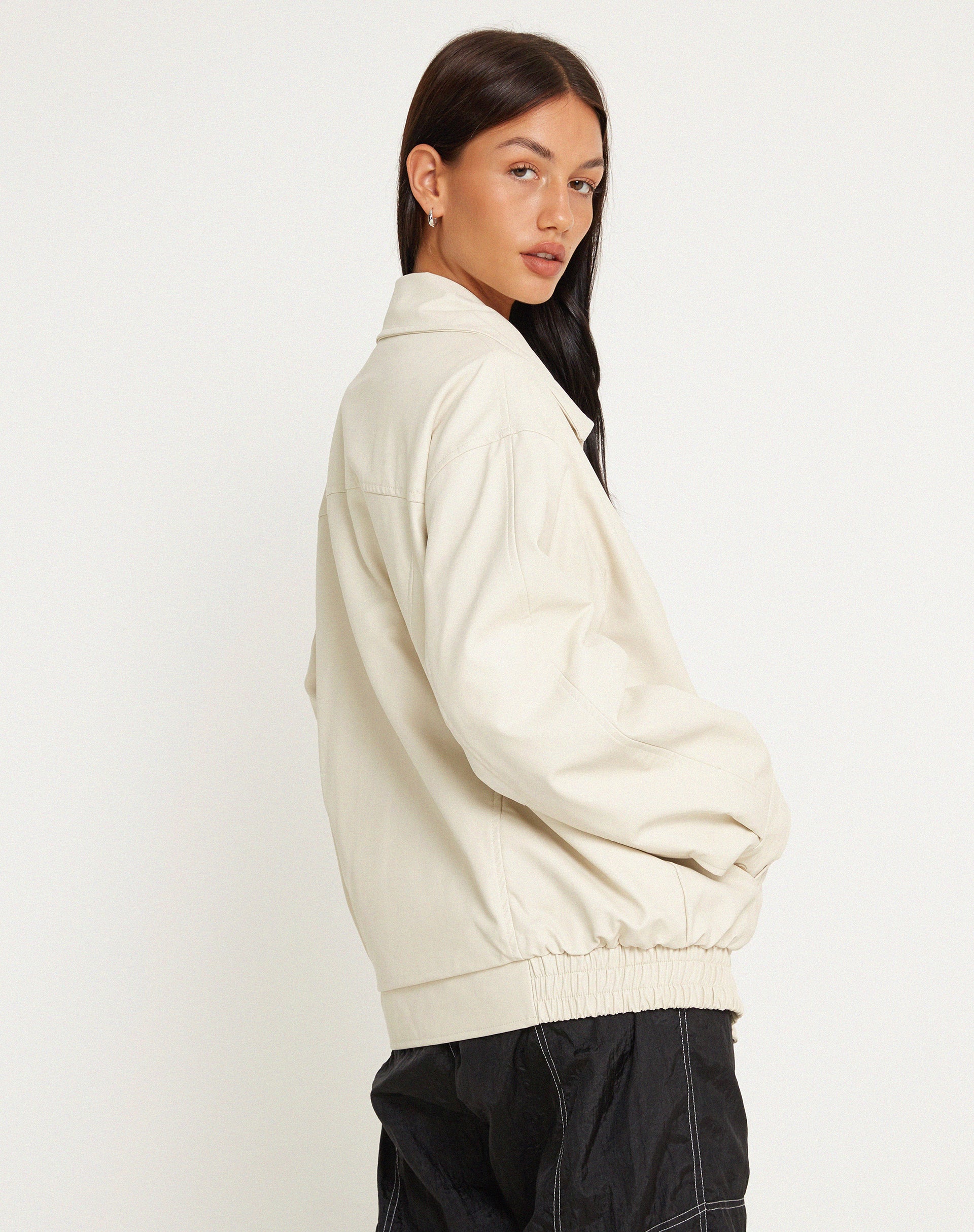 Cavita Jacket in PU Cream-Nico Sky