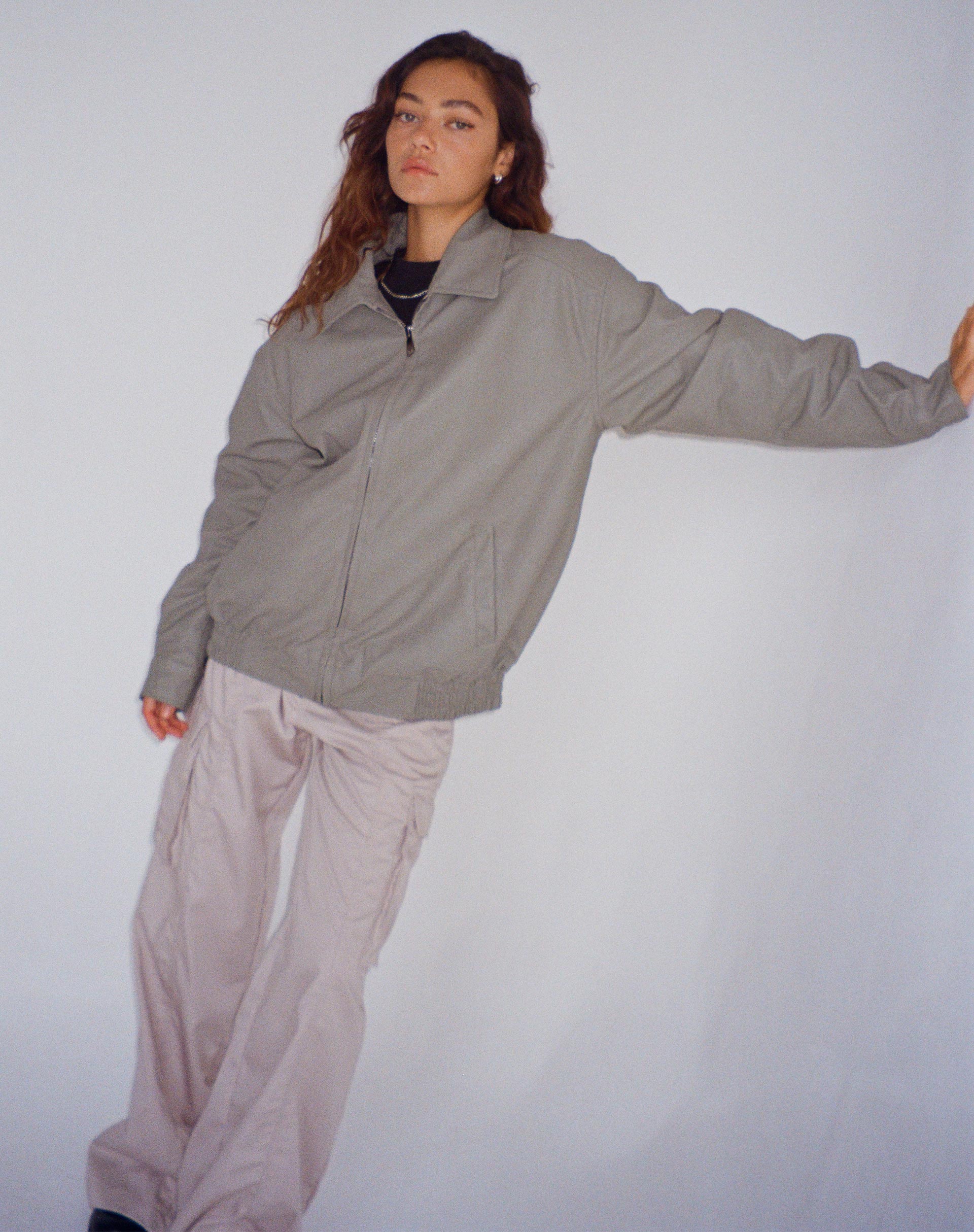 Cavita Jacket in PU Grey-Nico Sky