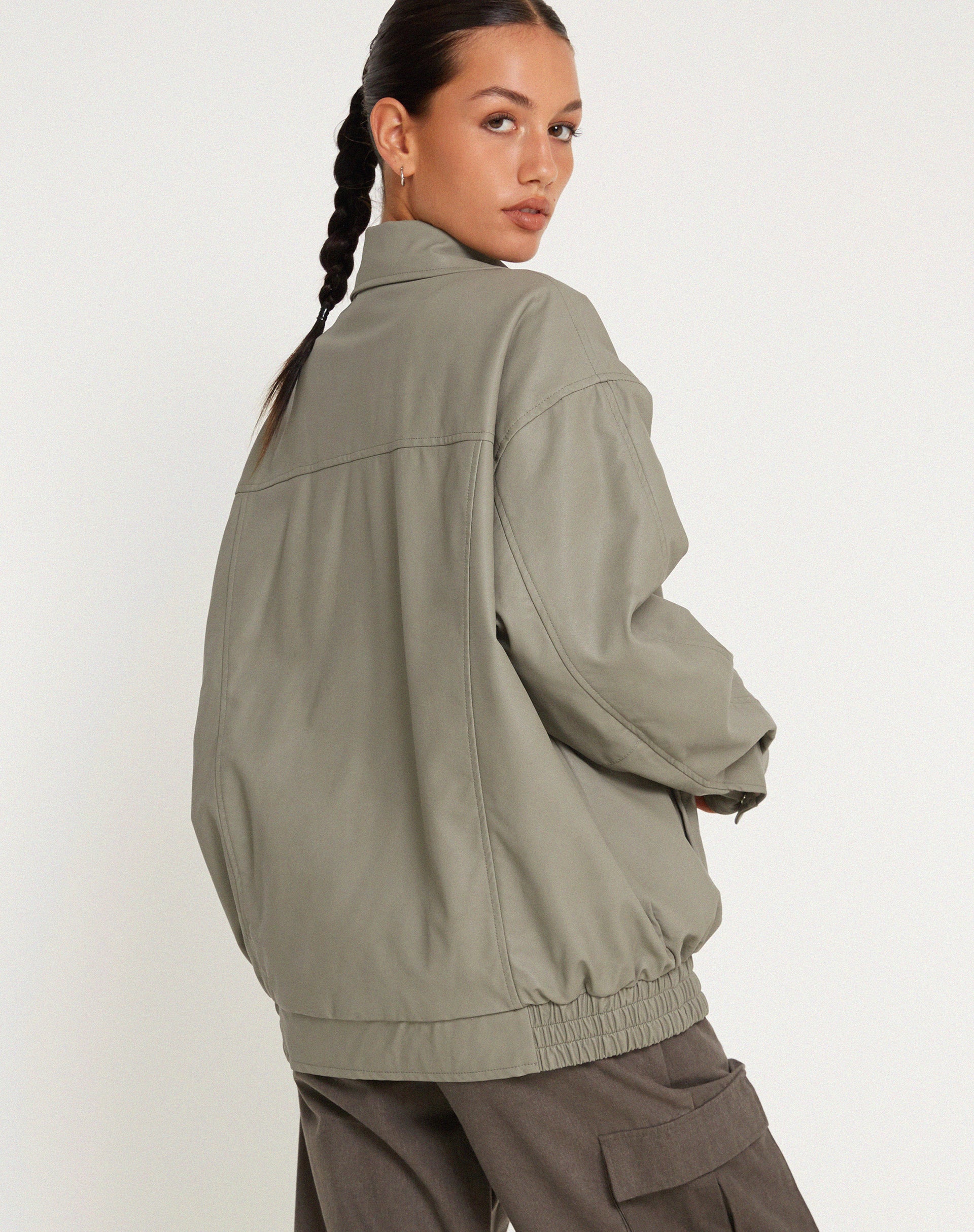 Cavita Jacket in PU Grey-Nico Sky