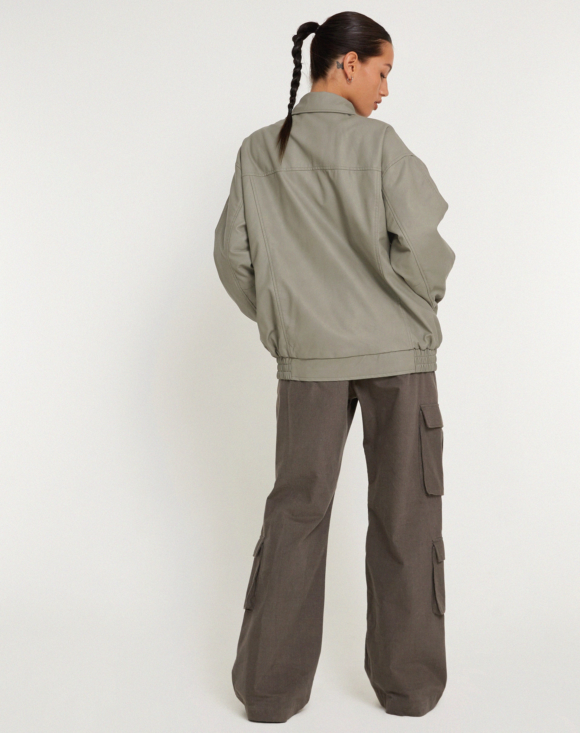 Cavita Jacket in PU Grey-Nico Sky