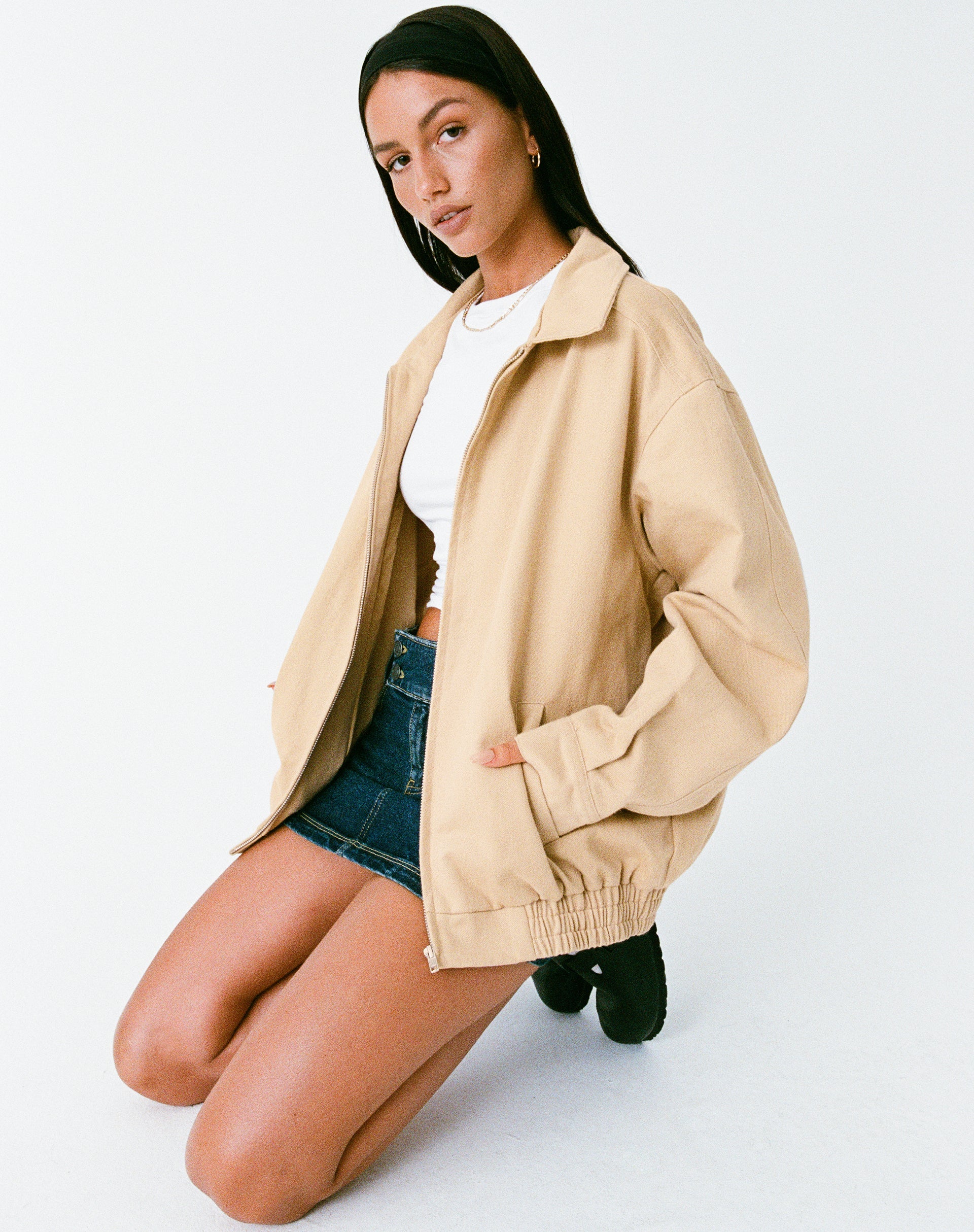MOTEL X OLIVIA NEILL Cavita Jacket in Tan-Nico Sky
