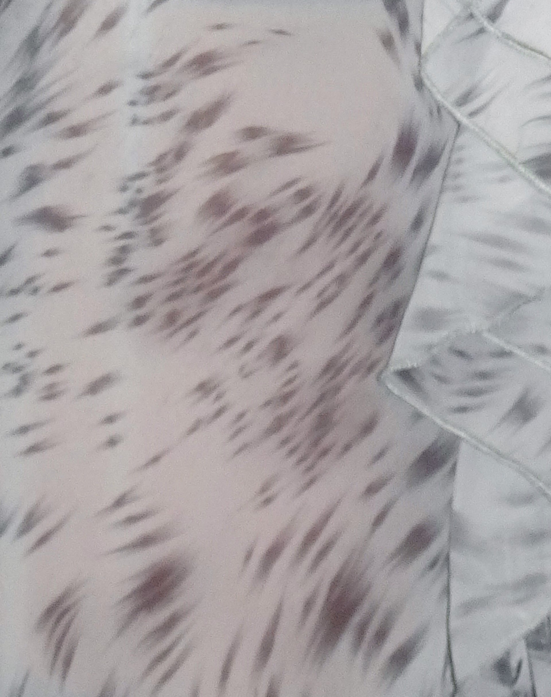 Cecelia Ruffle Detail Blouse in Distorted Animal Print-Nico Sky