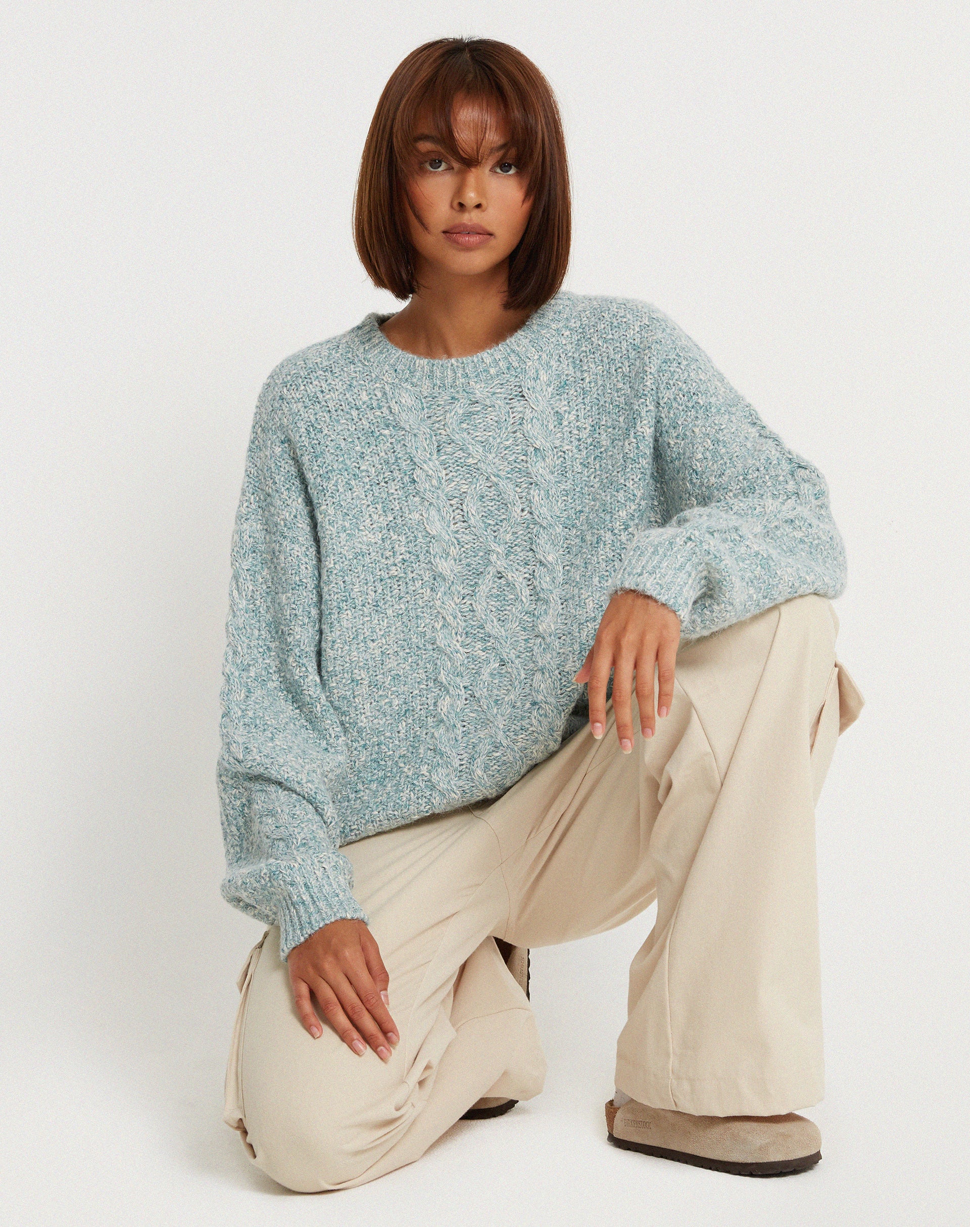 Chalih Jumper in Duck Green-Nico Sky
