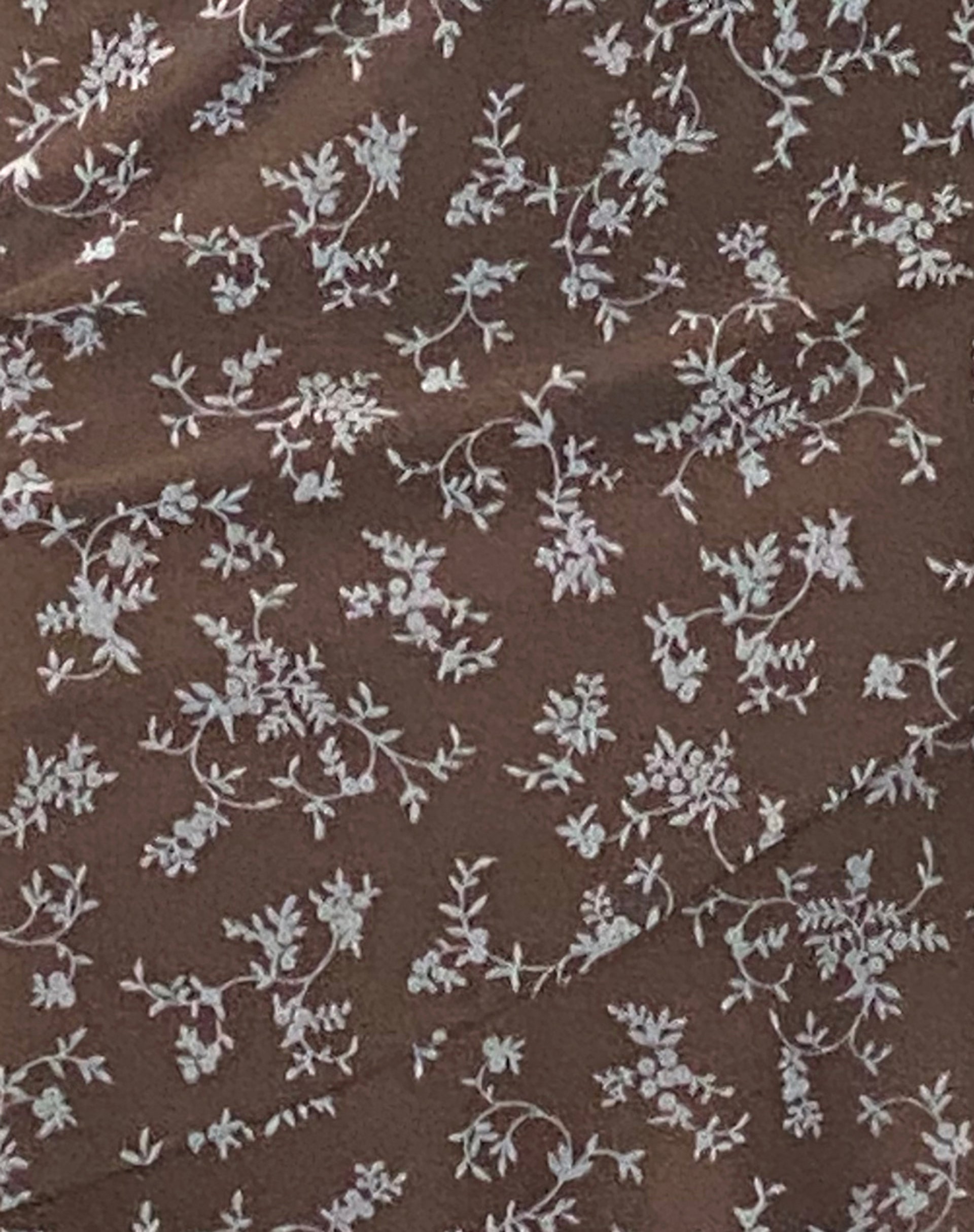 Cinta Low Rise Midi Skirt in Botanist Flock Dark Taupe-Nico Sky