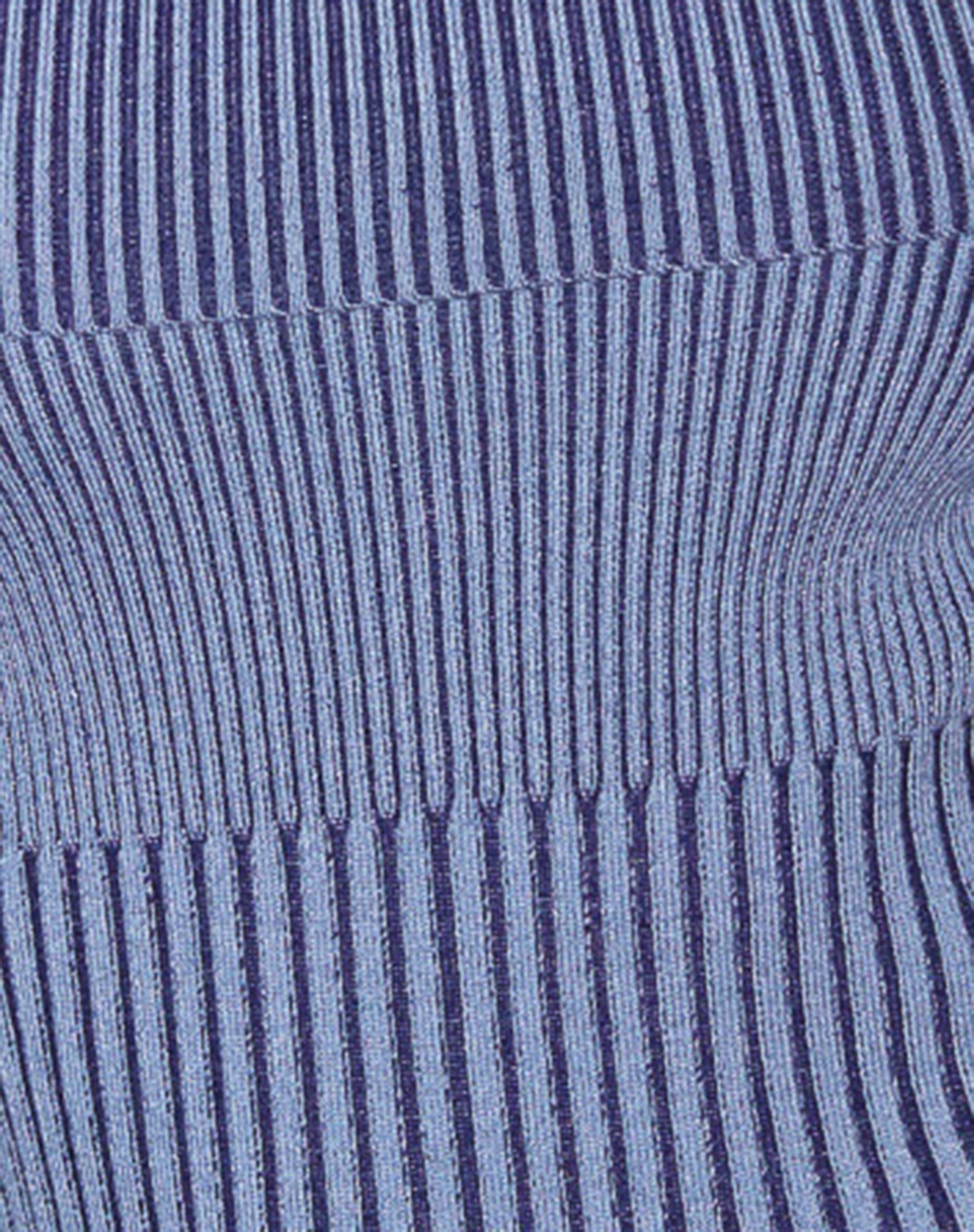 Circe Knitted Bardot Jumper in Two Tone Blue-Nico Sky