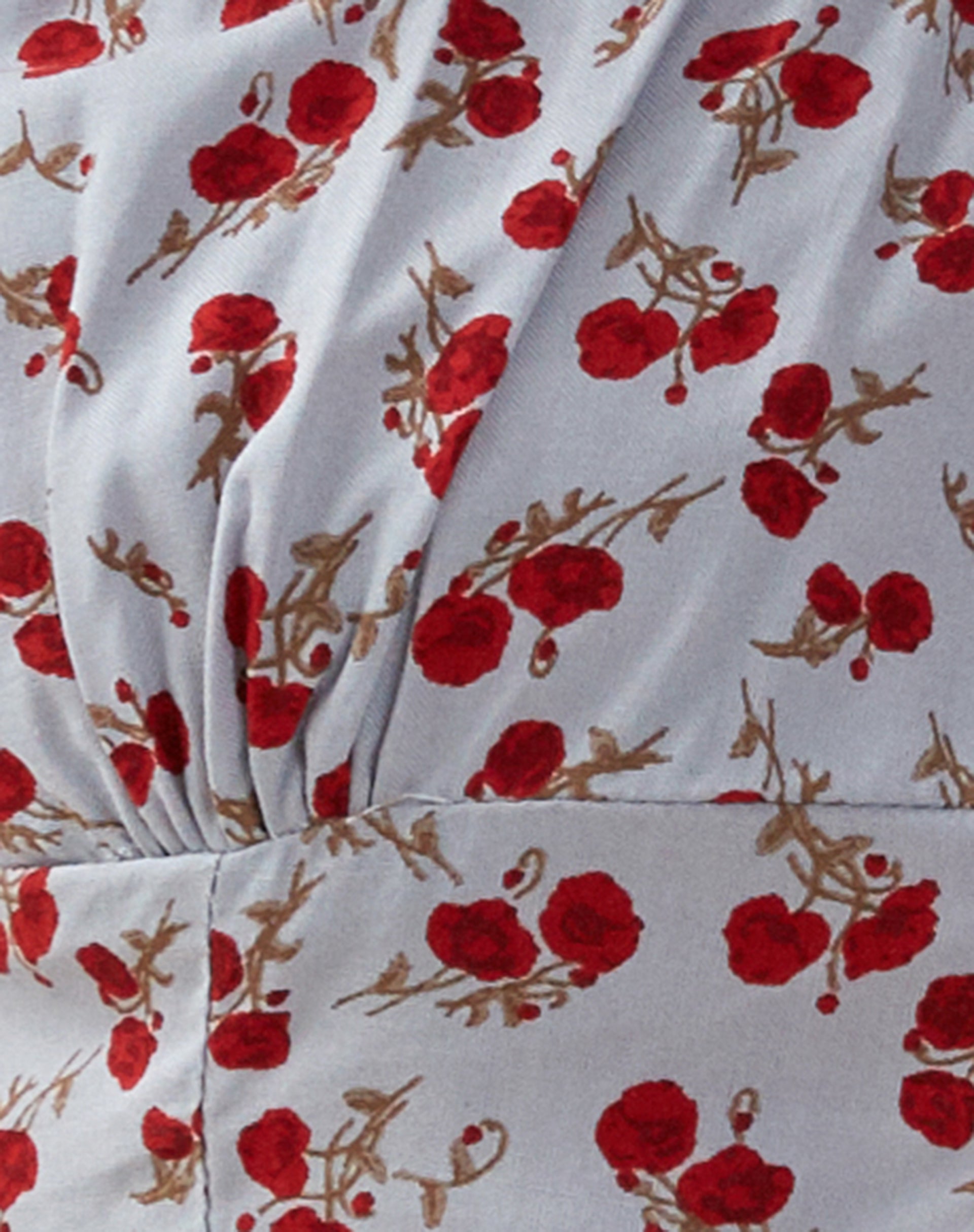 Citra Bardot Frill Top in Blue Floral Ditsy-Nico Sky