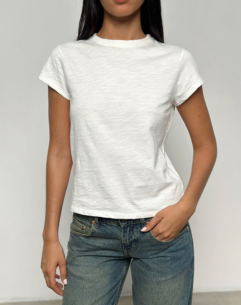 Clio Baggy Tee in Ivory-Nico Sky