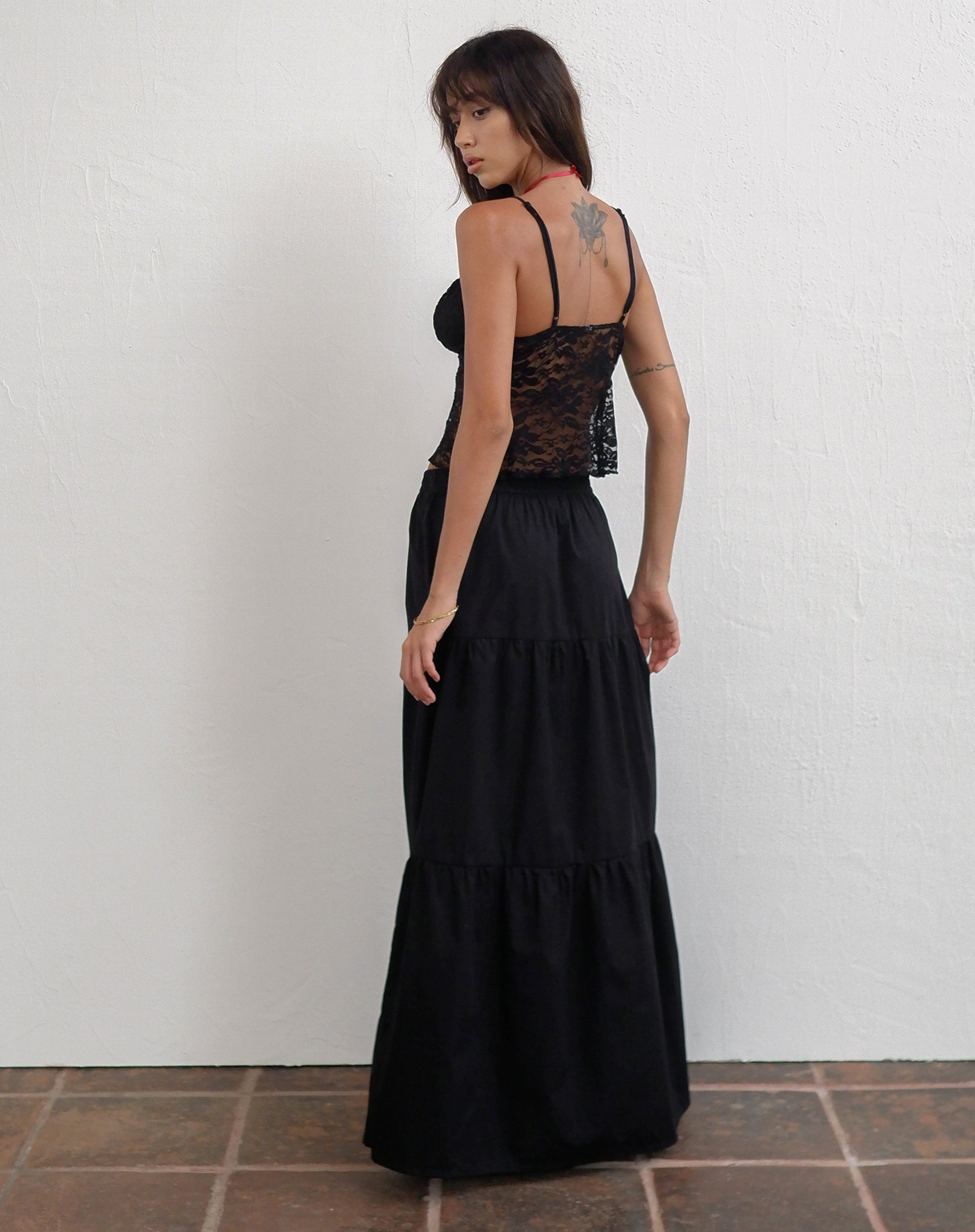 Remax Maxi Skirt in Black-Nico Sky