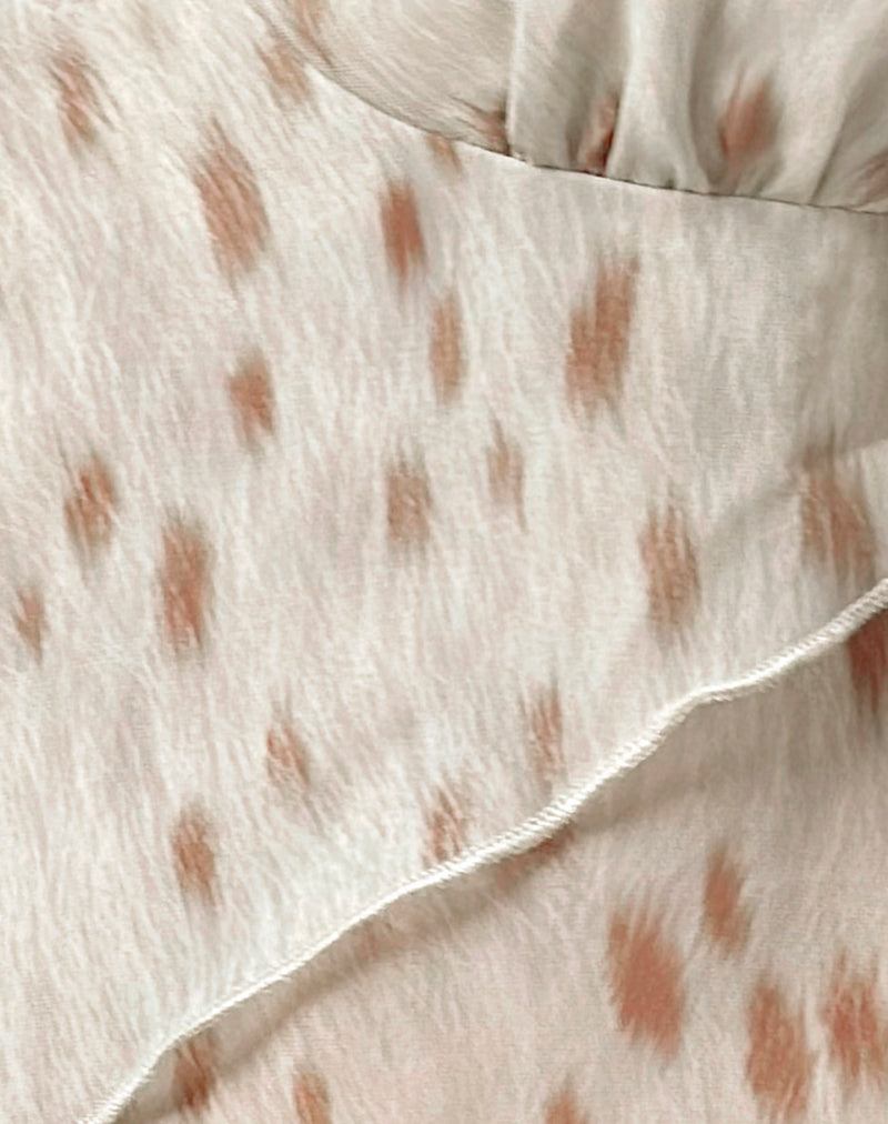 Cojira Top With Scarf in Bambi Ivory-Nico Sky