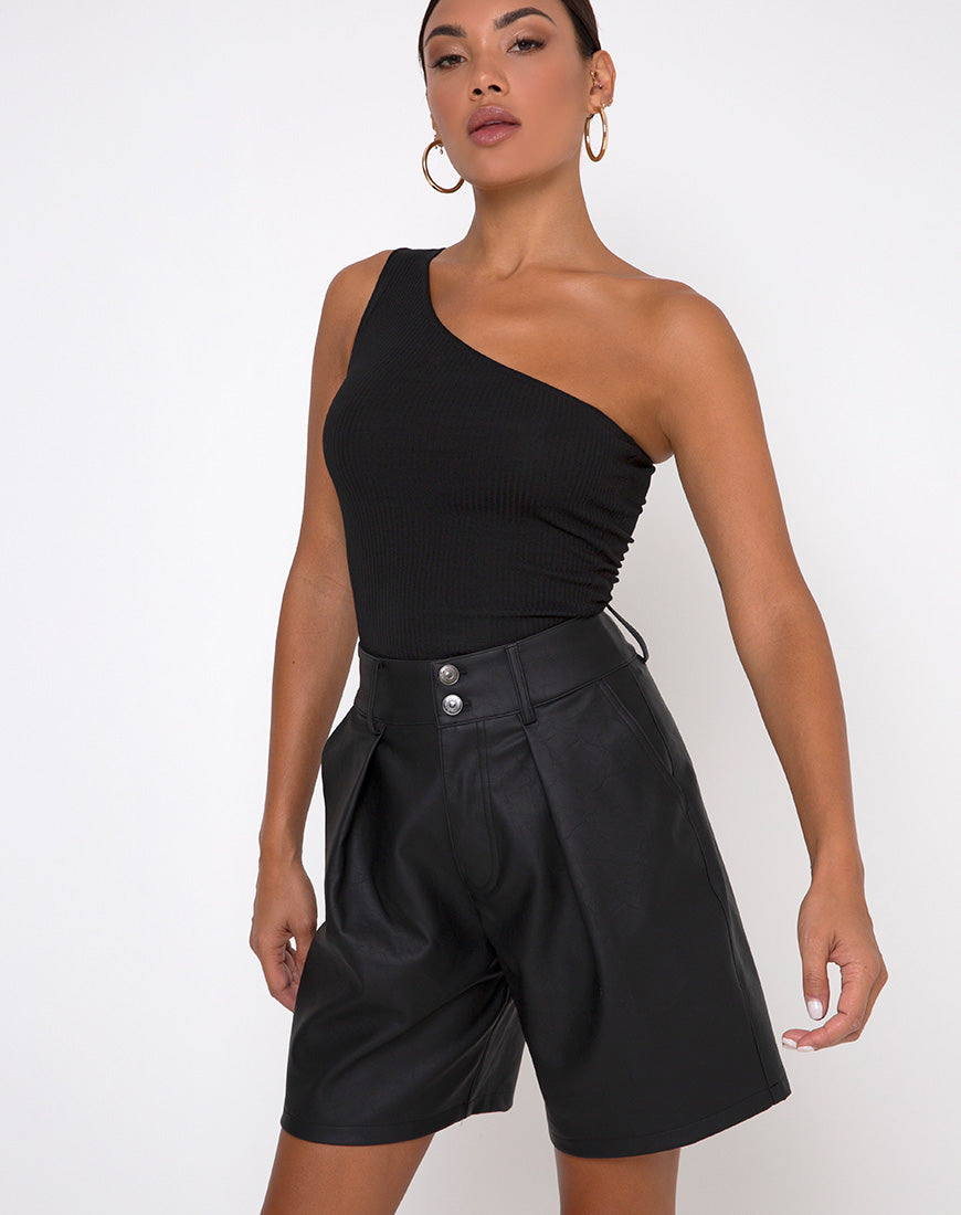 Dab Short in PU Matte Black-Nico Sky