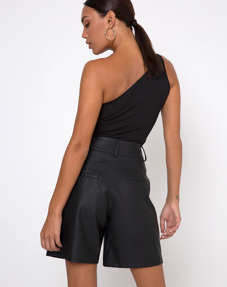 Dab Short in PU Matte Black-Nico Sky