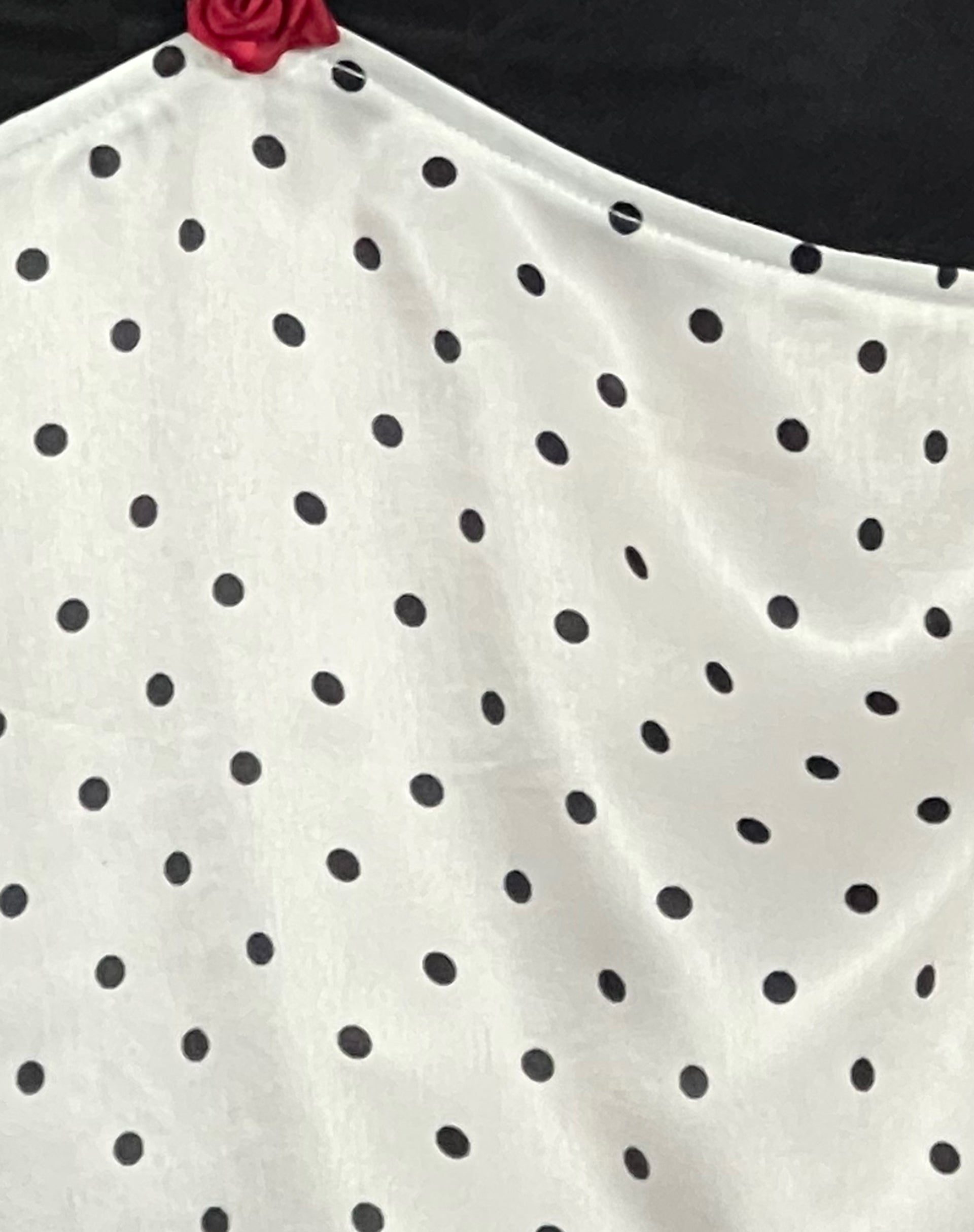 Dalinda Cami Top in Black and White Polka Dot Satin-Nico Sky