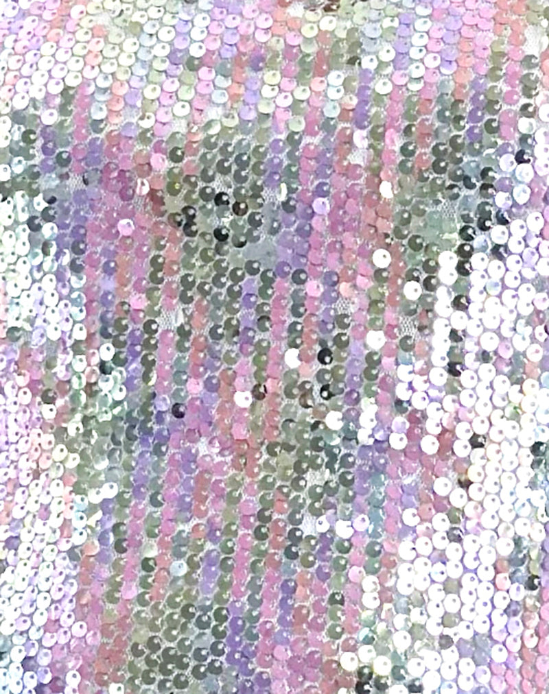 Damske Vest Top in Clear Sequin Iridescent-Nico Sky