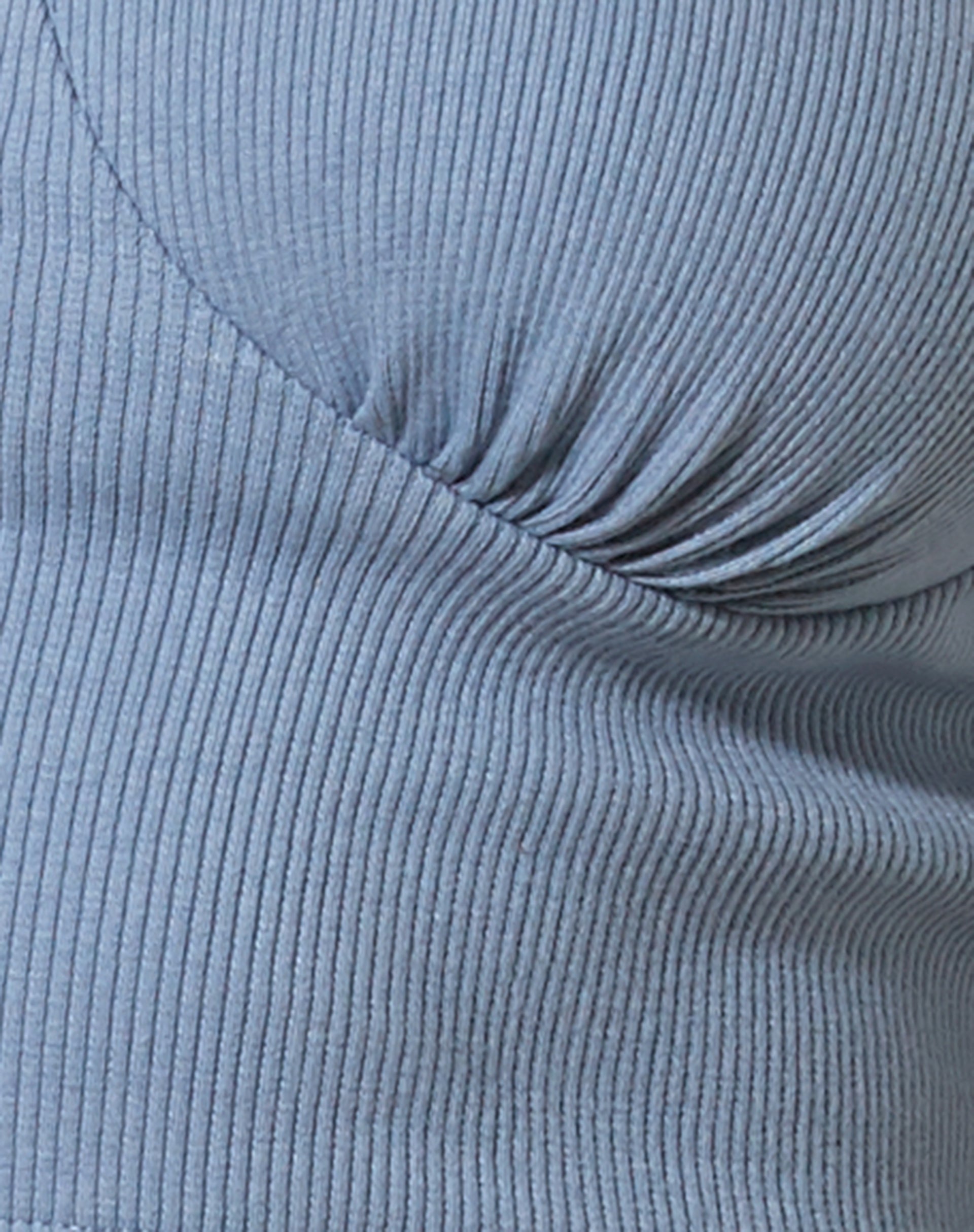 Darau Crop Top in Rib Powder Blue-Nico Sky