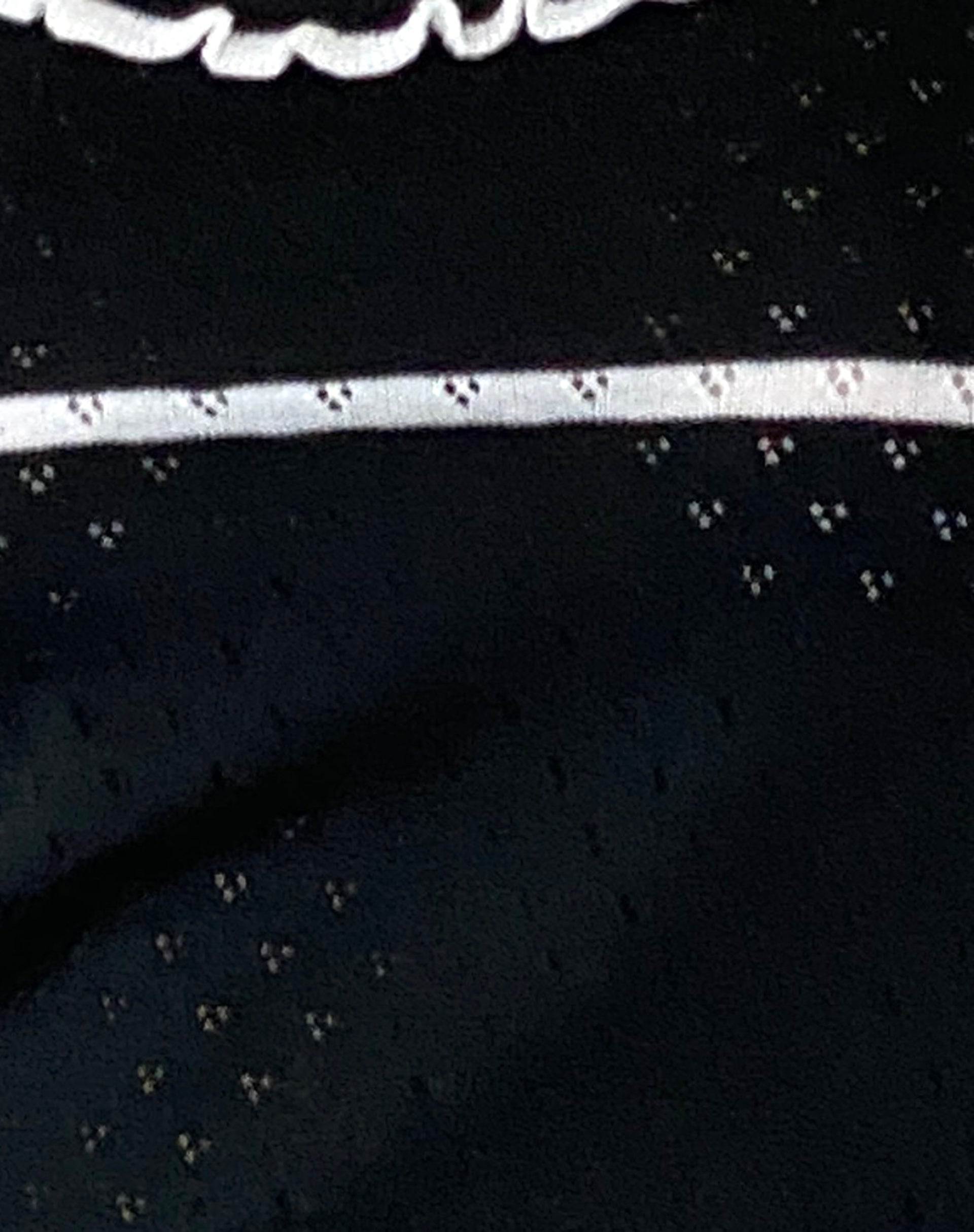 Darcie Pointelle Top in Black with White Tipping-Nico Sky