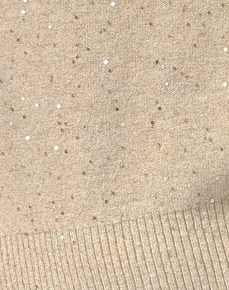 Darusa Top in Dispersed Sequin Gold-Nico Sky