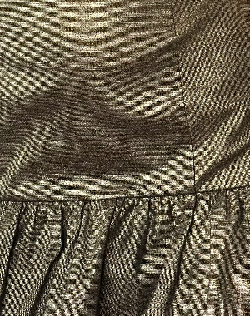 Denaya Mini Puffball Dress in Metallic Gold-Nico Sky