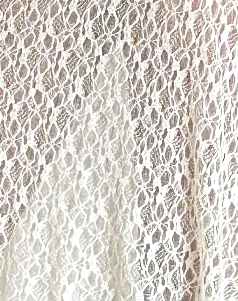 Dendro Midi Skirt in Lace Ivory-Nico Sky